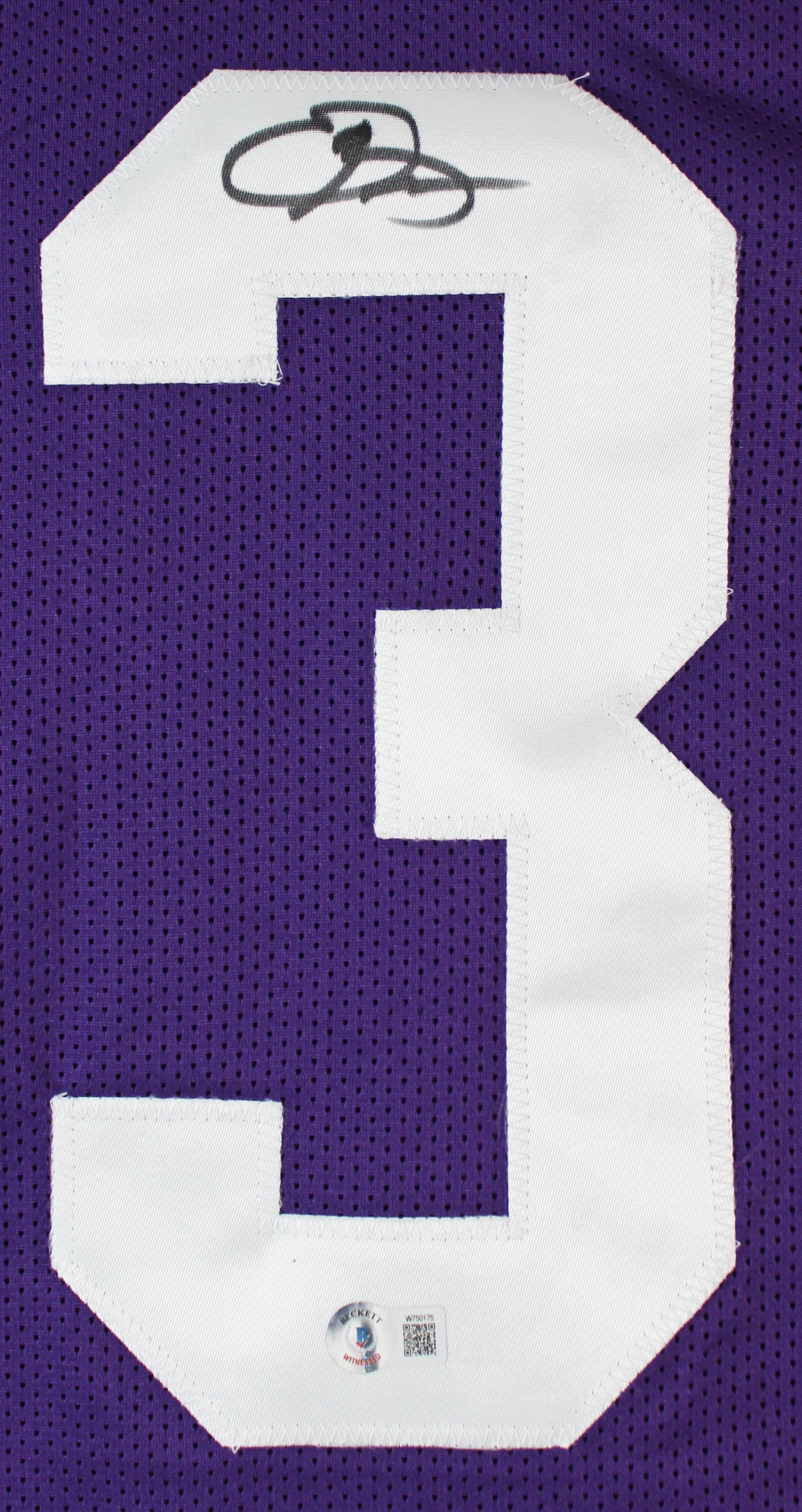 LSU Odell Beckham Jr. Authentic Signed Purple Pro Style Jersey BAS Witnessed - Image 3