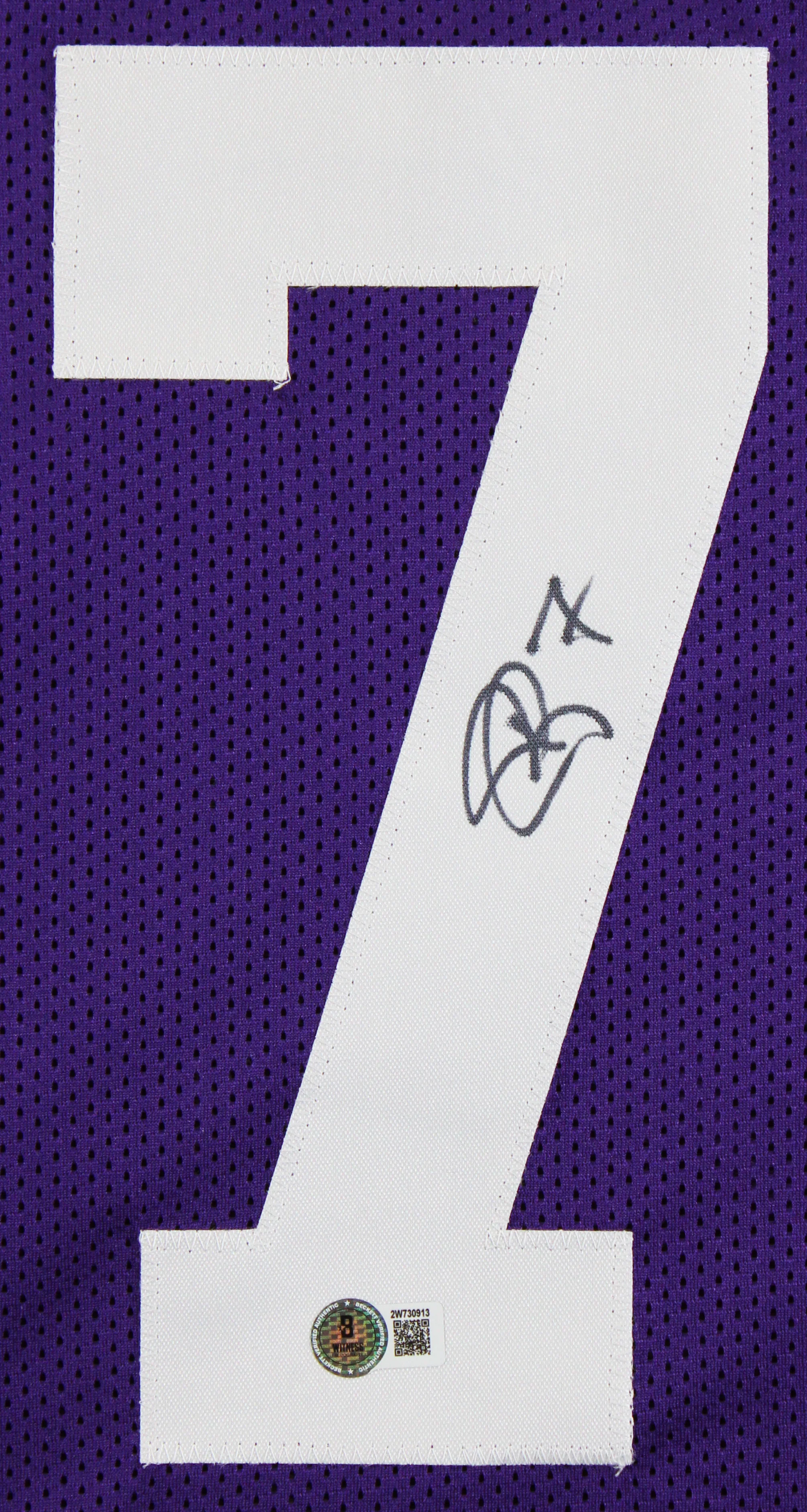 LSU Patrick Peterson Authentic Signed Purple Pro Style Jersey BAS Witnessed - Image 3