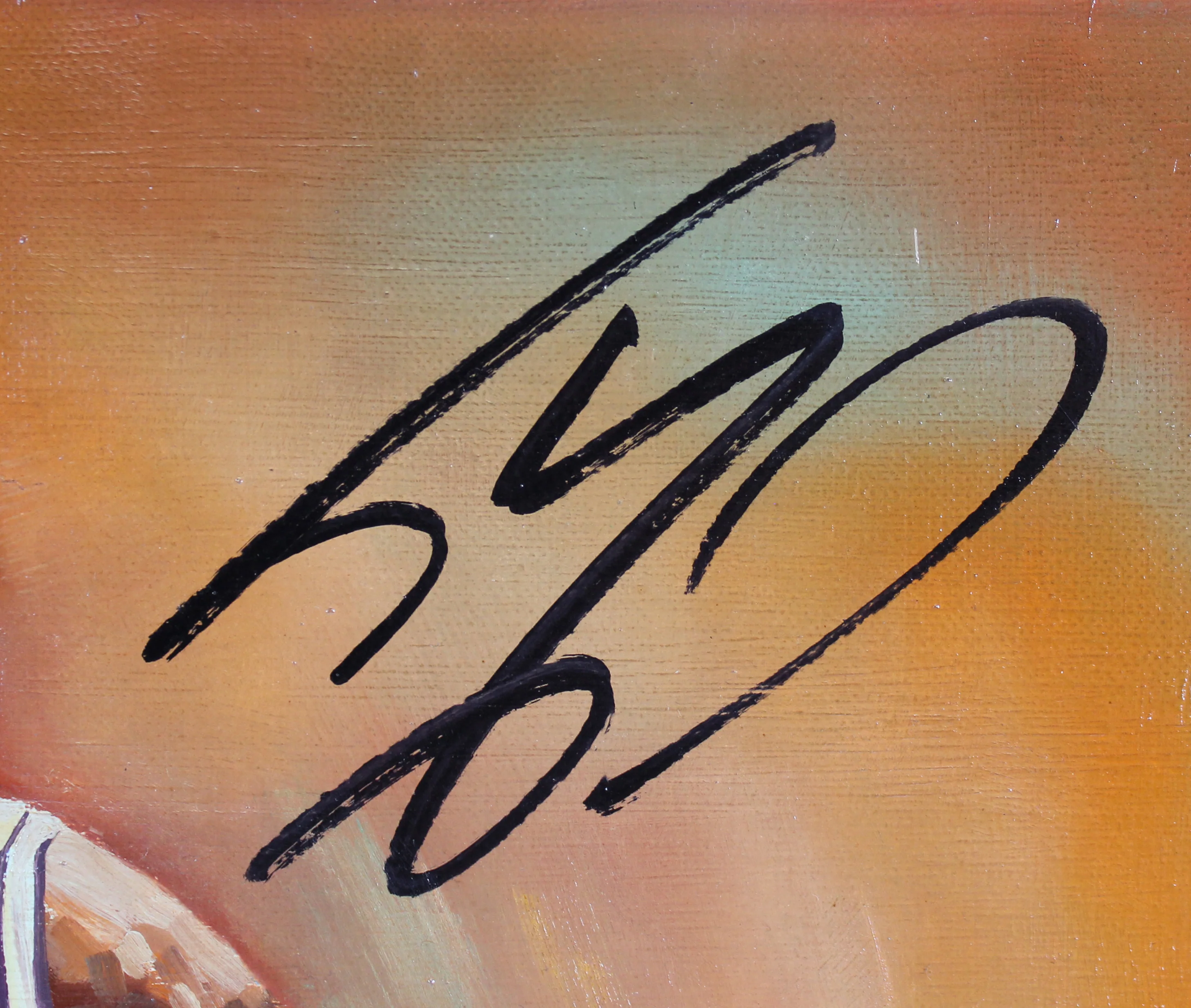 LSU Shaquille O'Neal Authentic Signed 16x20 Hand Painted Canvas BAS Witnessed - Image 3