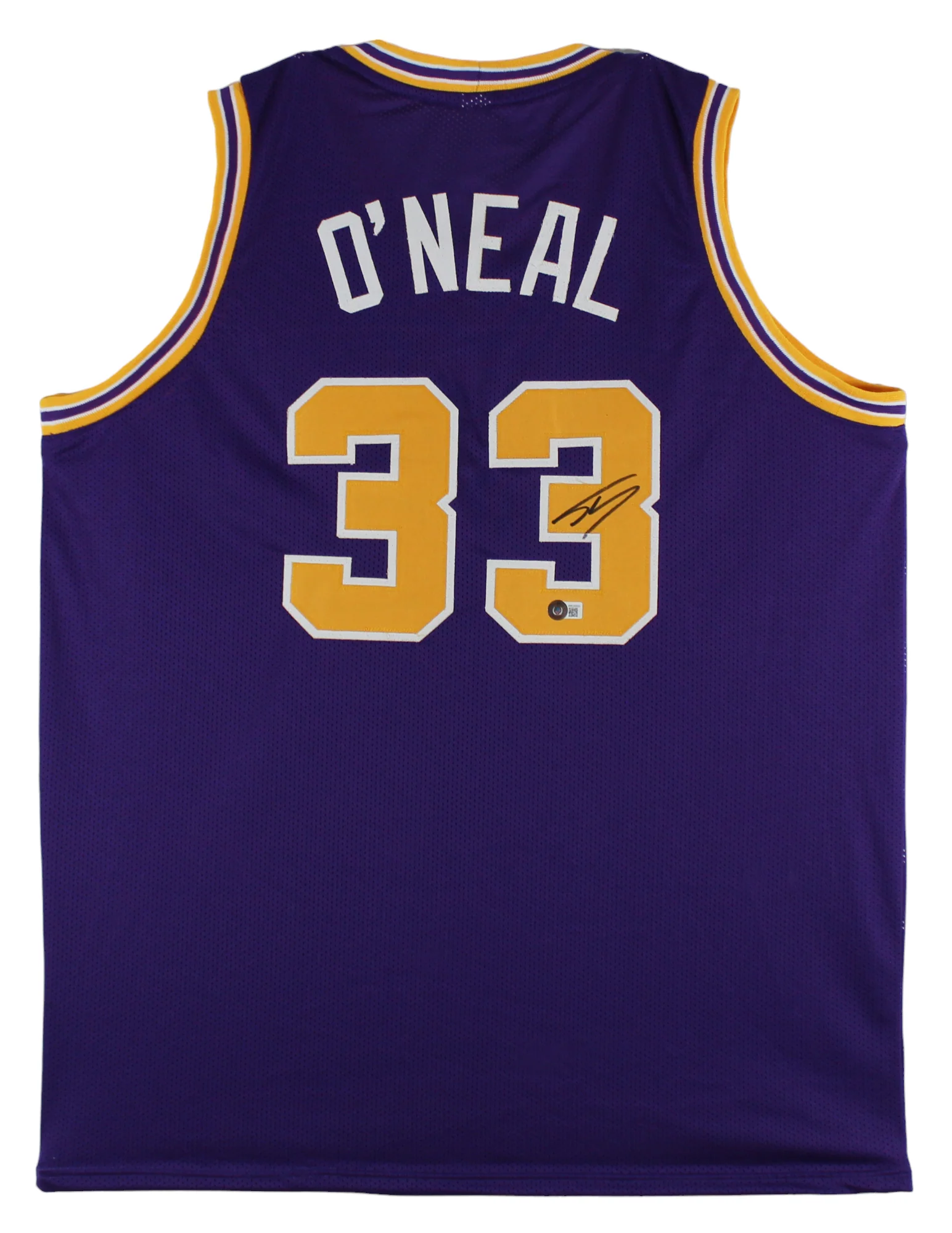 LSU Shaquille O'Neal Authentic Signed Purple Pro Style Jersey BAS Witnessed - Image 2
