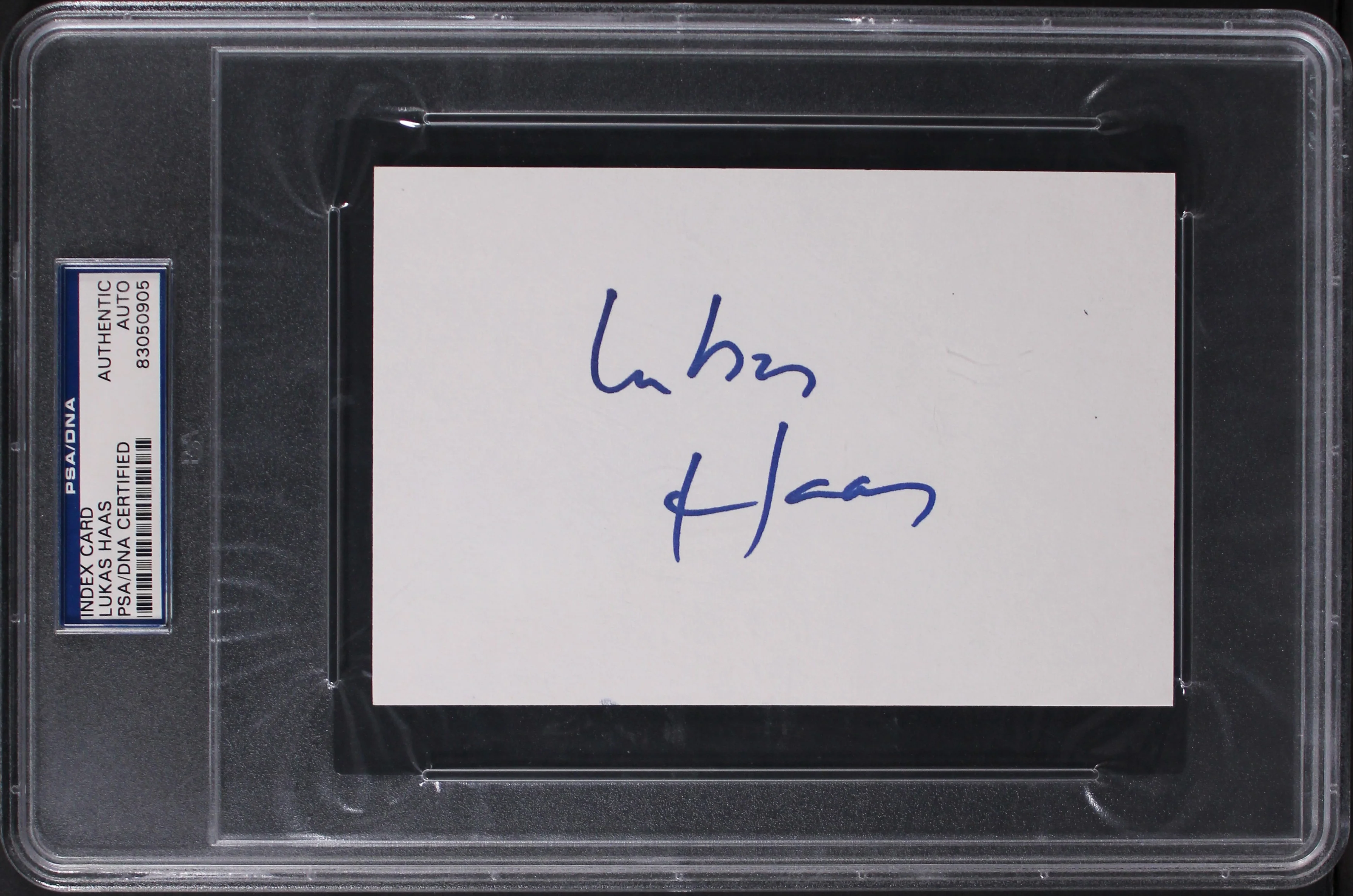 Lukas Haas Witness Authentic Signed 4x6 Index Card Autographed PSA/DNA Slabbed - Image 2