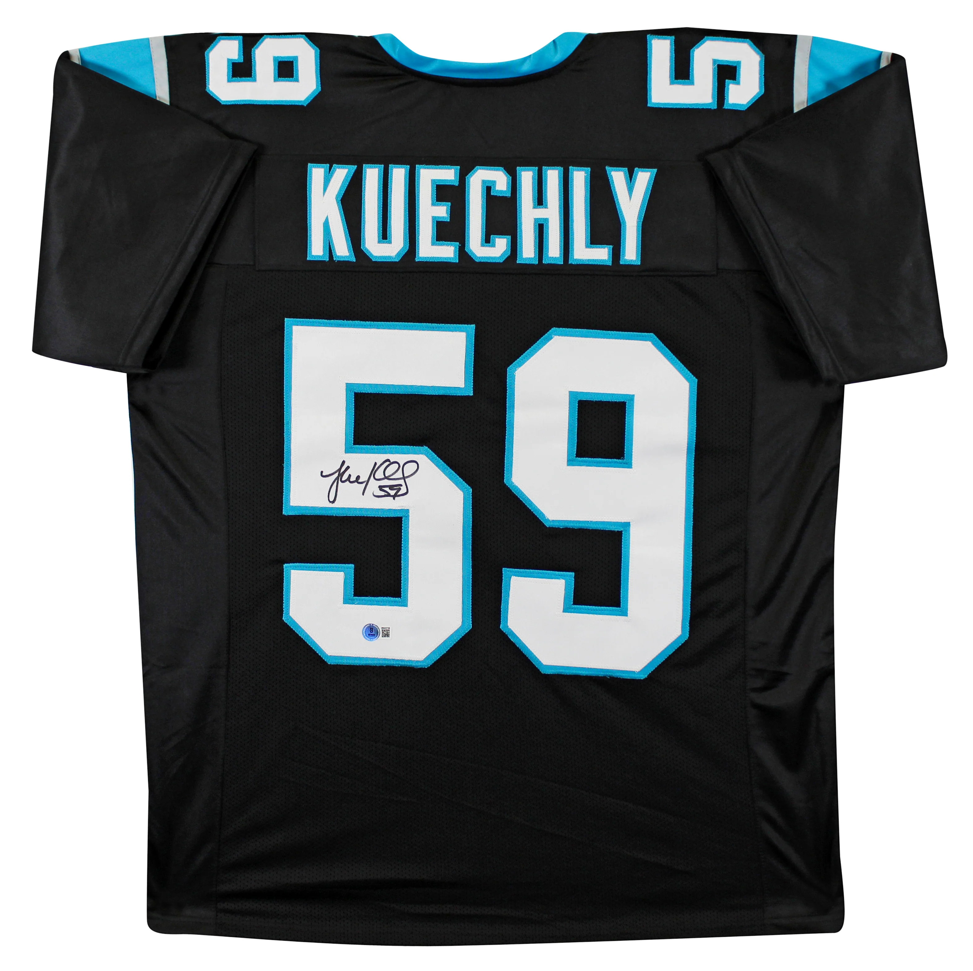 Luke Kuechly Authentic Signed Black Pro Style Jersey Autographed BAS Witnessed - Image 2
