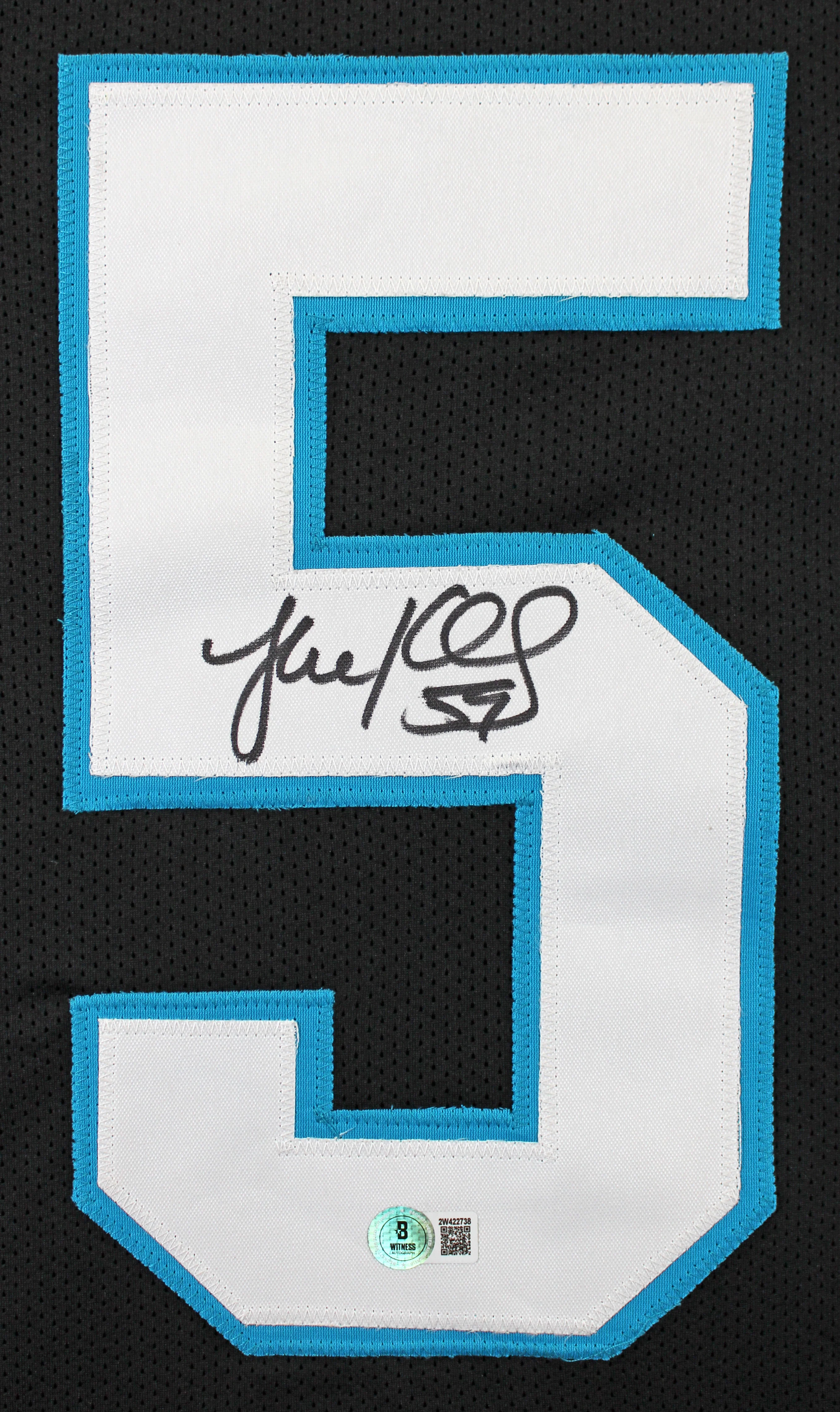 Luke Kuechly Authentic Signed Black Pro Style Jersey Autographed BAS Witnessed - Image 3