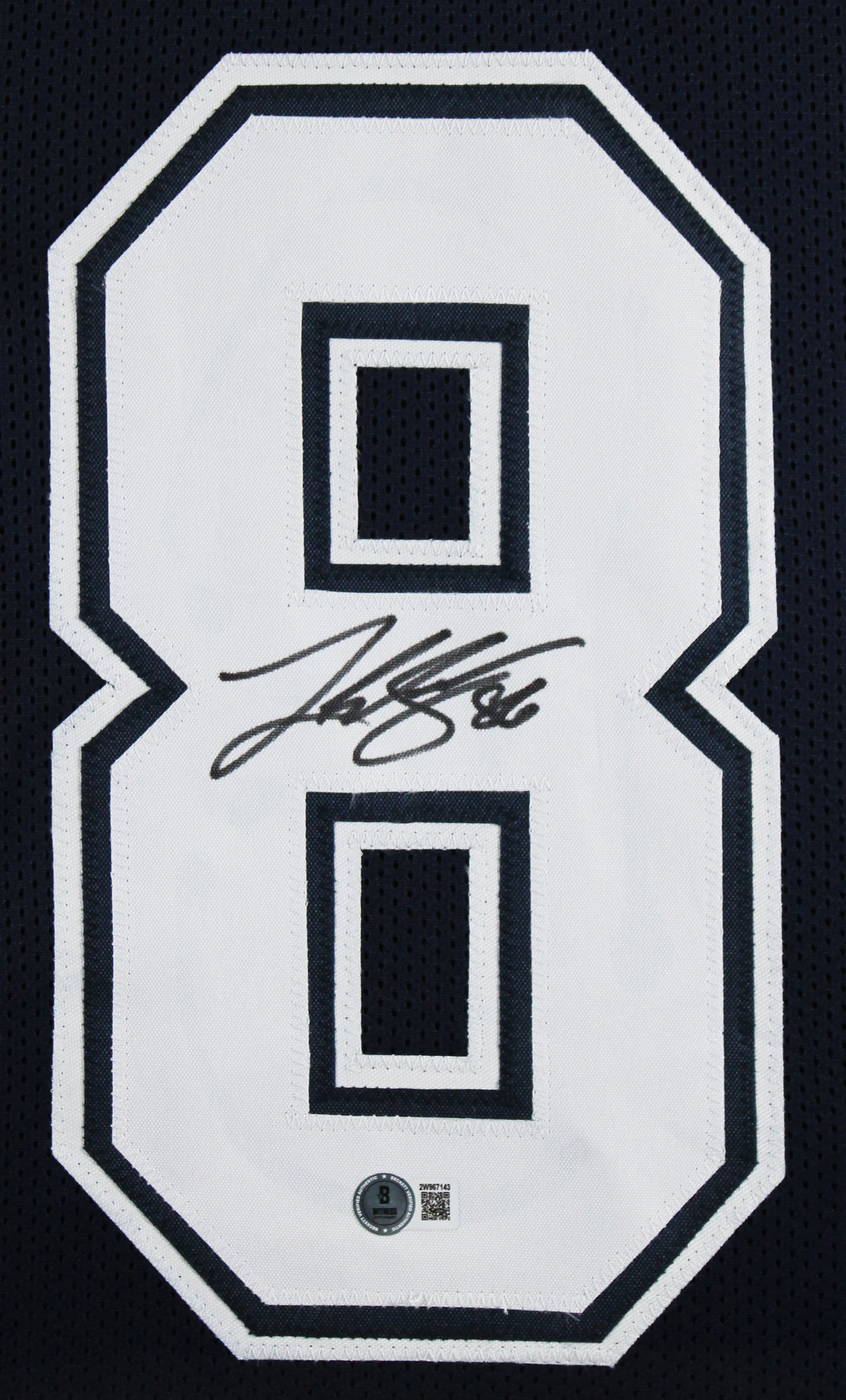 Luke Schoonmaker Authentic Signed Navy Pro Style Framed Jersey BAS Witnessed - Image 3