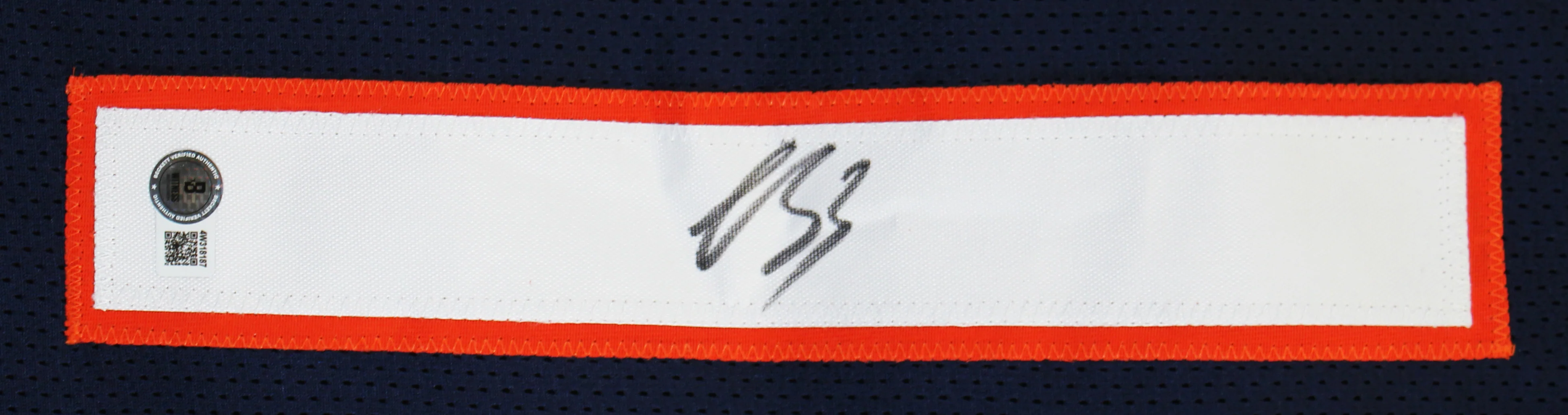 Luther Burden III Authentic Signed Navy Pro Style Jersey BAS Witnessed 2 - Image 3