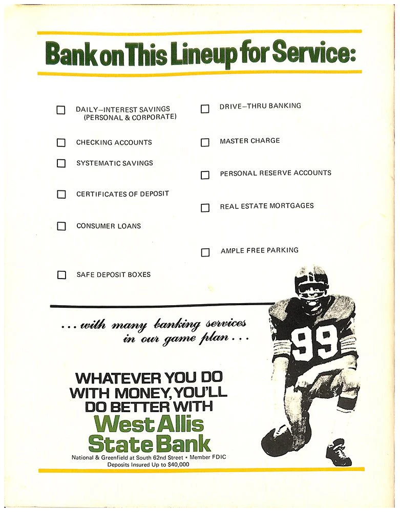 Lynn Dickey Packers Signed September 3rd 1976 Football Game Program BAS - Image 4