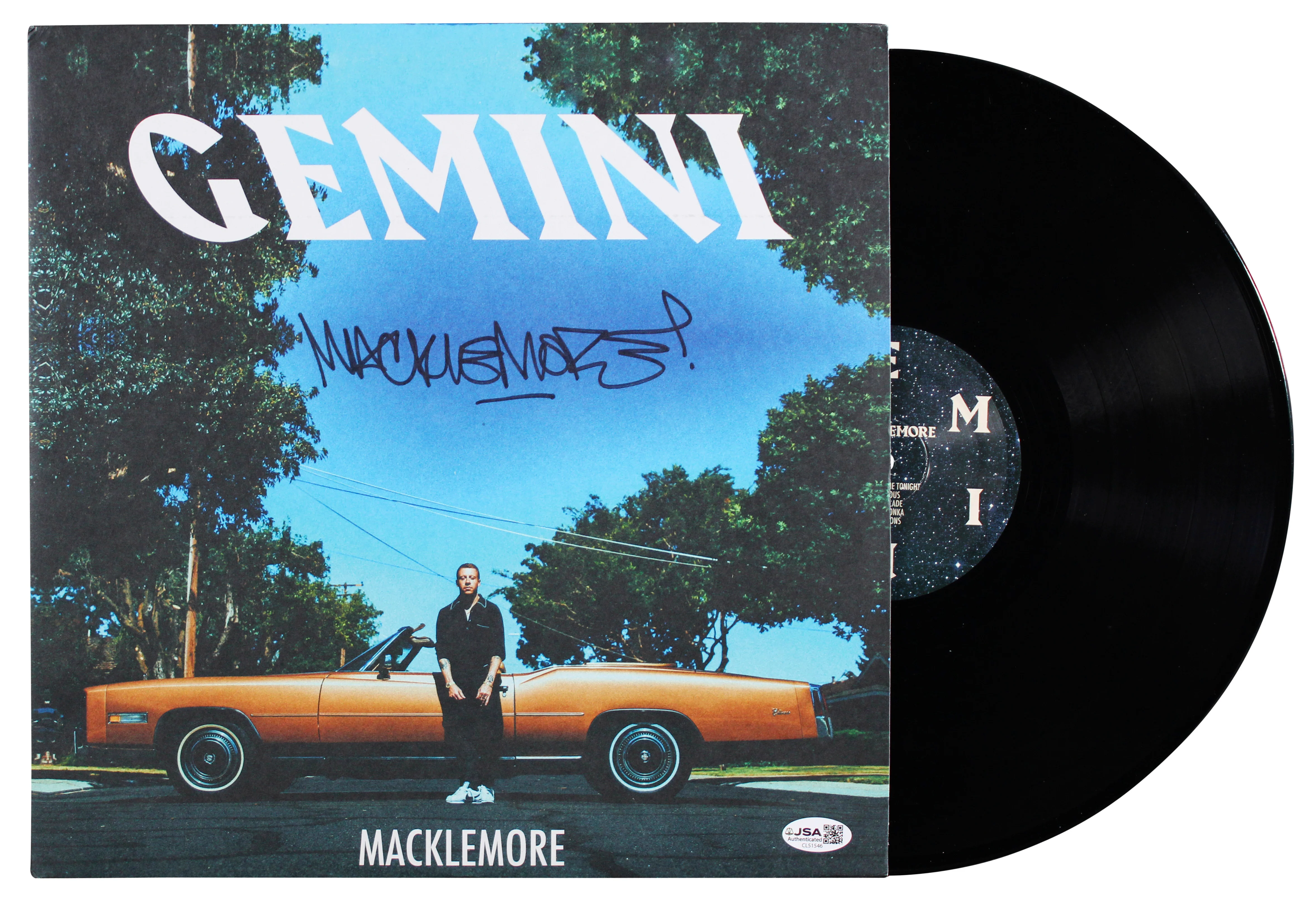 Macklemore Authentic Signed Gemini Album Cover W/ Vinyl Autographed JSA #CL51546 - Image 2