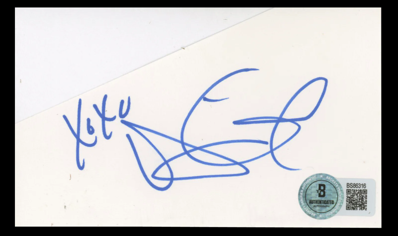 Maggie Gyllenhaal Batman The Dark Knight Signed 3x5 Index Card BAS #BD86316 - Image 2