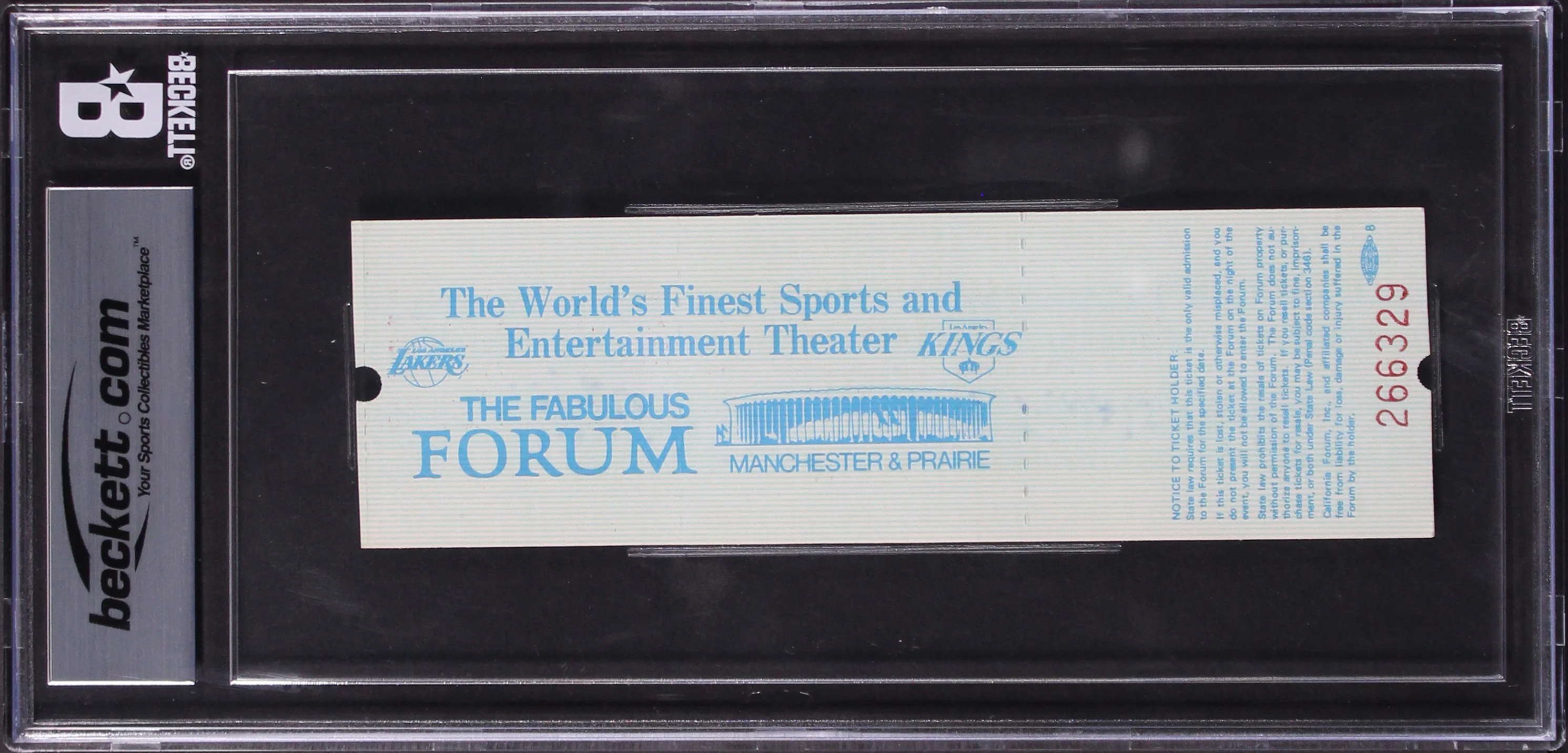 Magic Johnson 82 Finals MVP Signed 1982 Game 6 Ticket EX-MT 8 Auto 10 BAS Slab 1 - Image 3