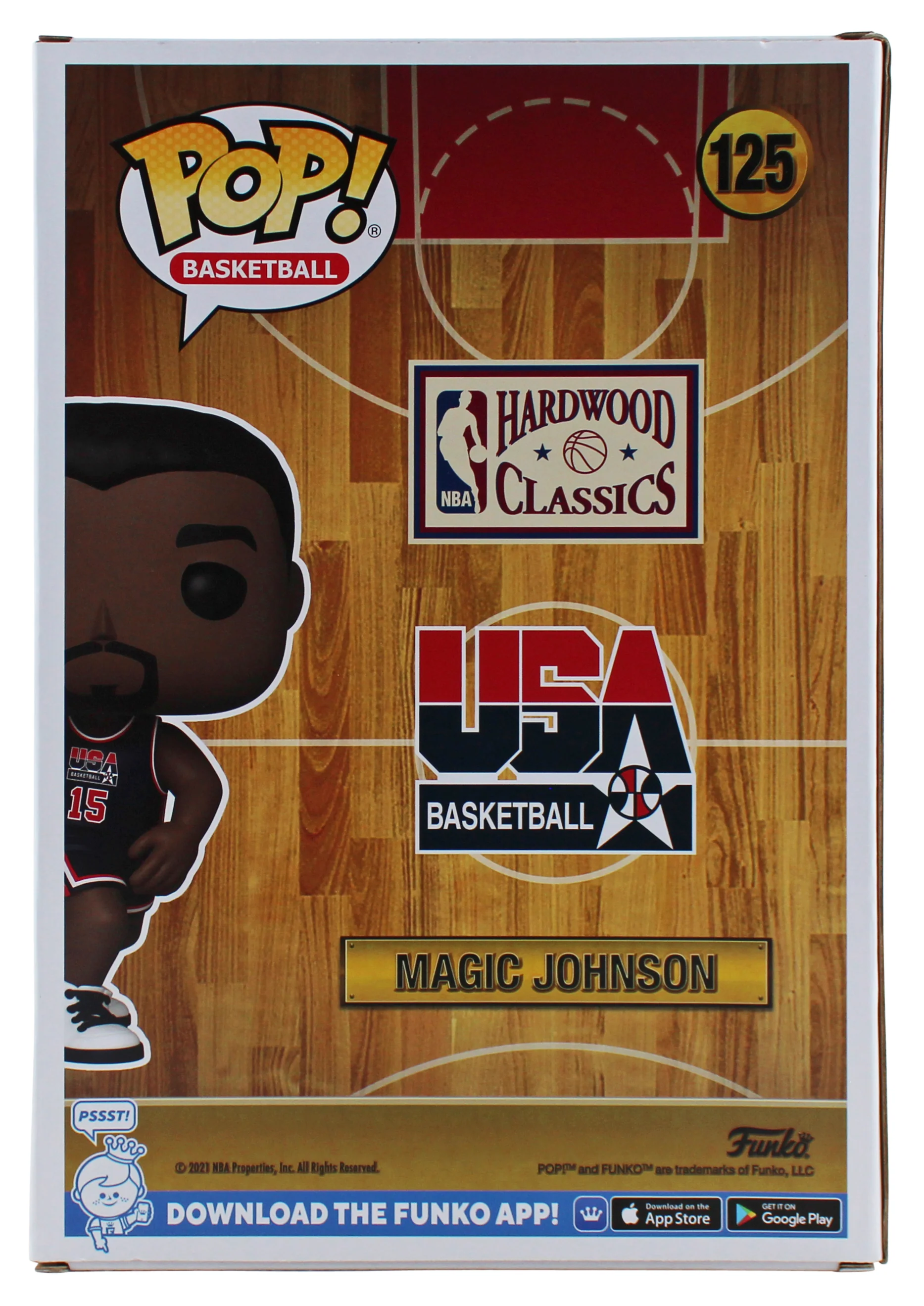 Magic Johnson "92 Gold" Signed 10" USA Basketball #125 Funko Pop Figure BAS 2 - Image 5