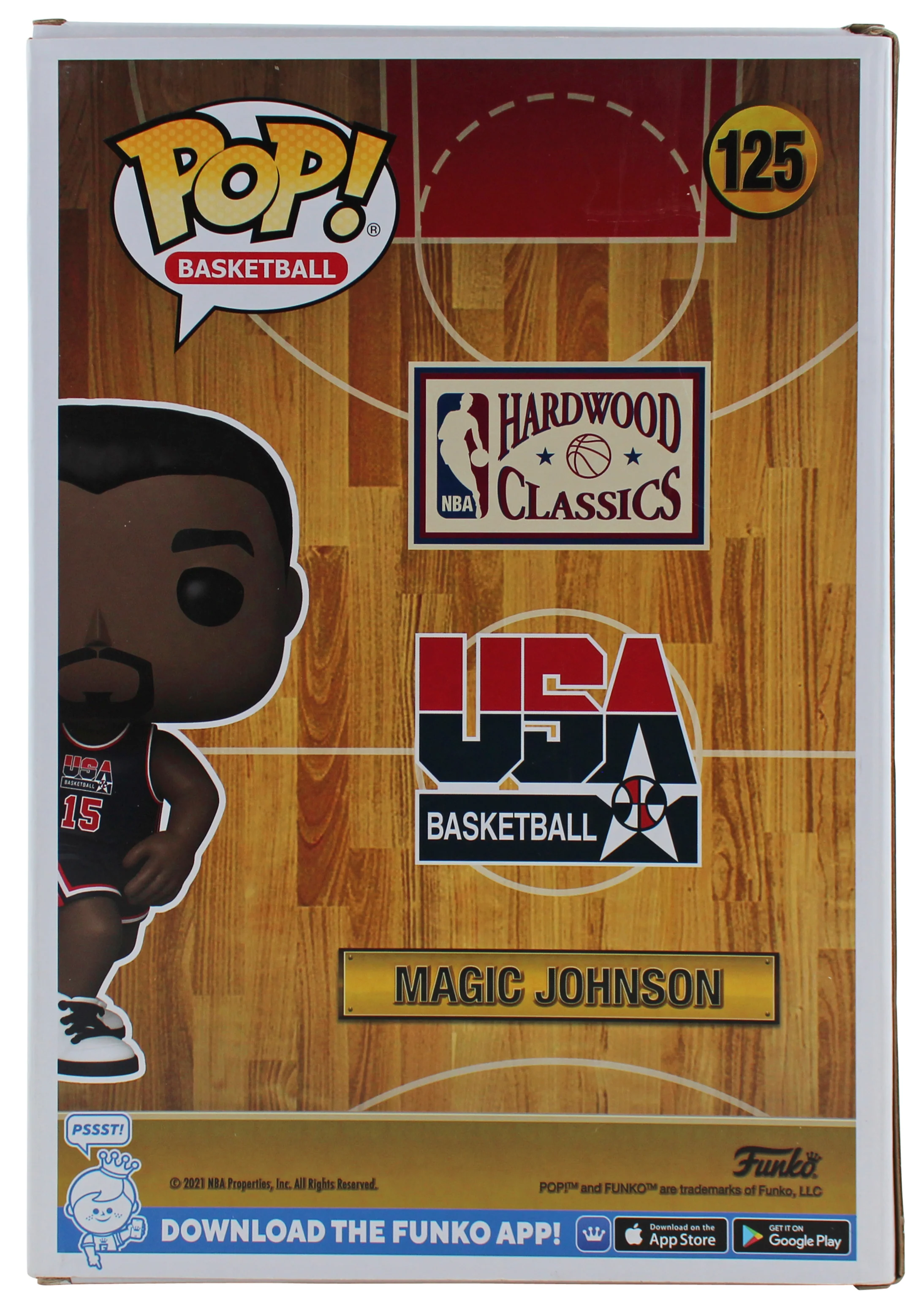 Magic Johnson "92 Gold" Signed 10" USA Basketball #125 Funko Pop Figure BAS 3 - Image 6