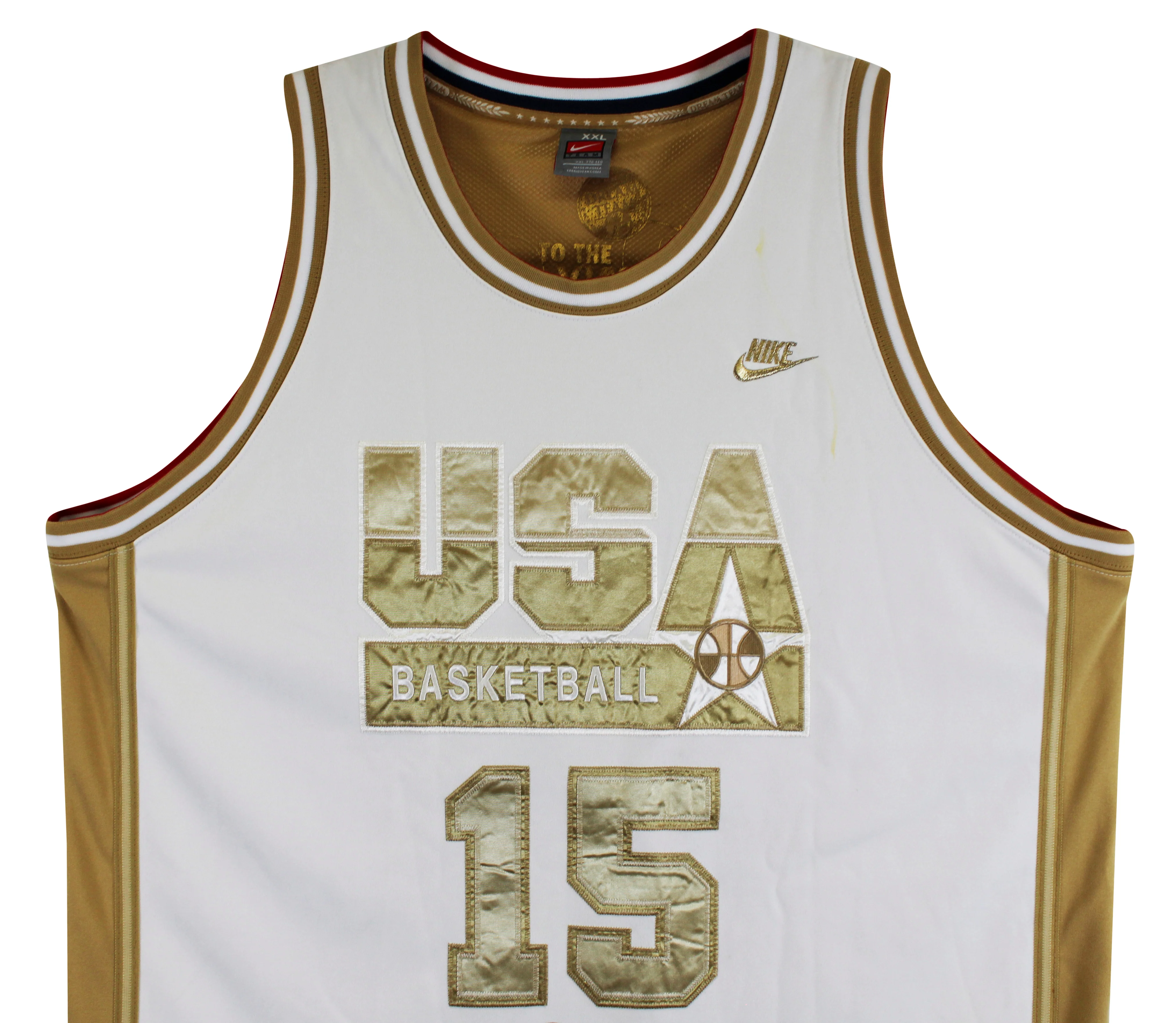 Magic Johnson "92 Gold" Signed White & Gold Nike Team USA Jersey BAS W #3W387218 - Image 5