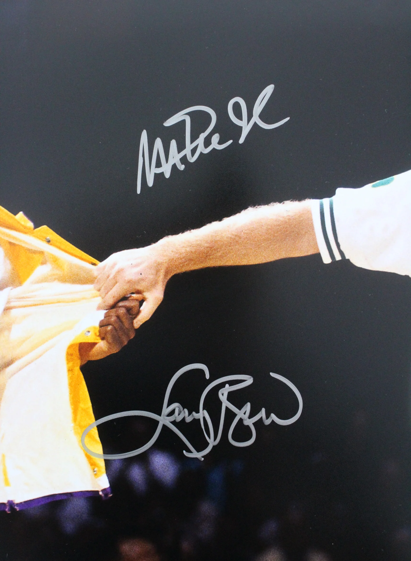 Magic Johnson & Larry Bird Authentic Signed 16x20 Retirement Photo BAS Witness 1 - Image 3
