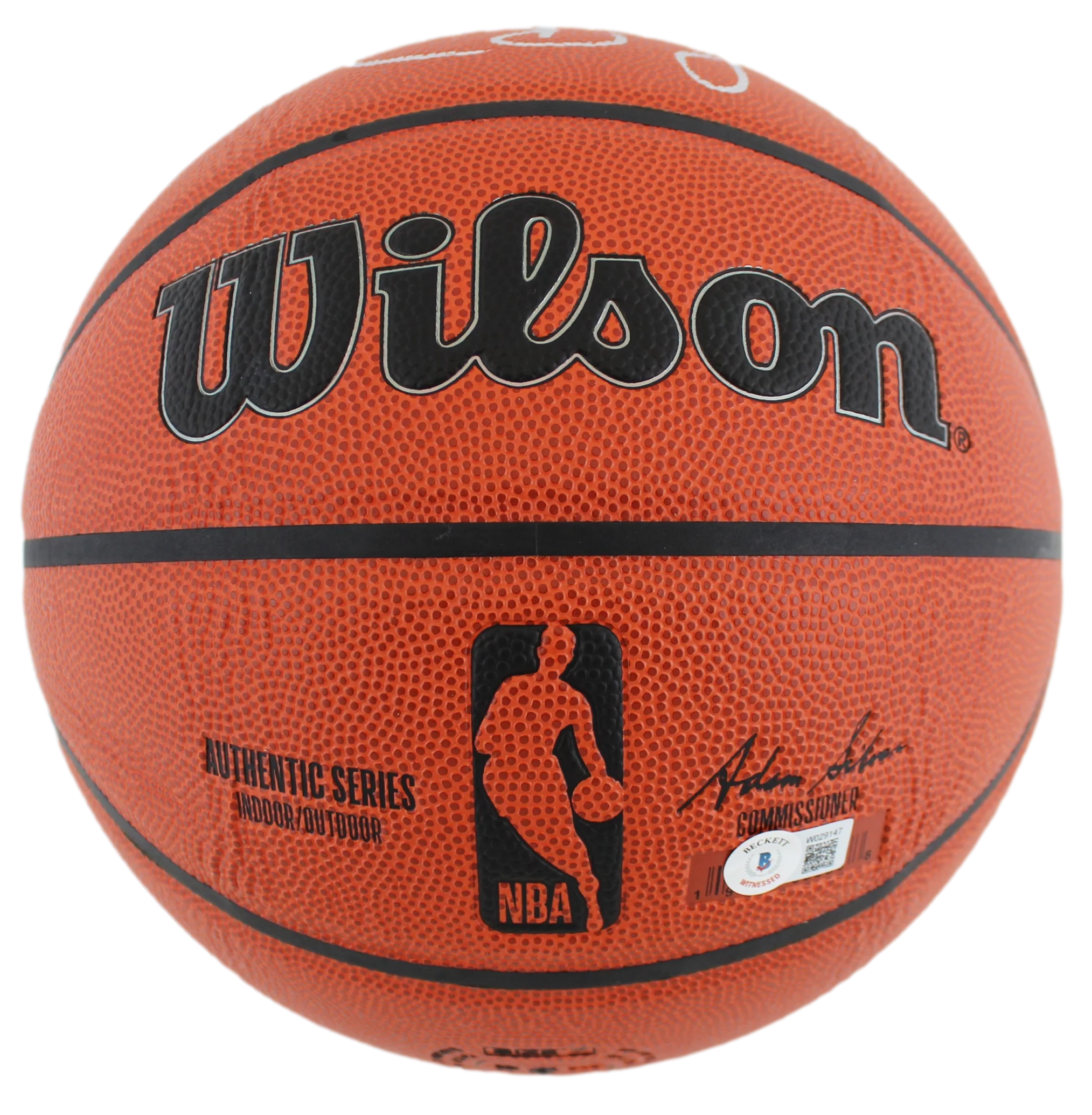 Magic Johnson & Larry Bird Authentic Signed Wilson Basketball BAS Witnessed - Image 4
