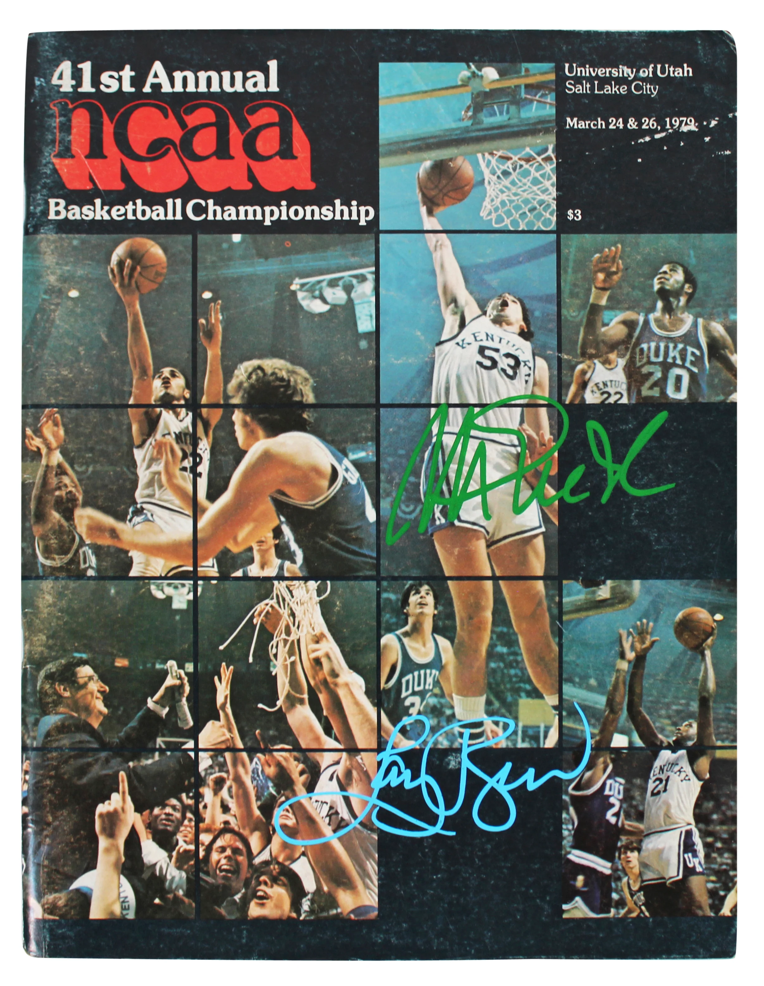 Magic Johnson & Larry Bird Signed 1979 NCAA Tournament Program BAS Wit #W526552 - Image 2