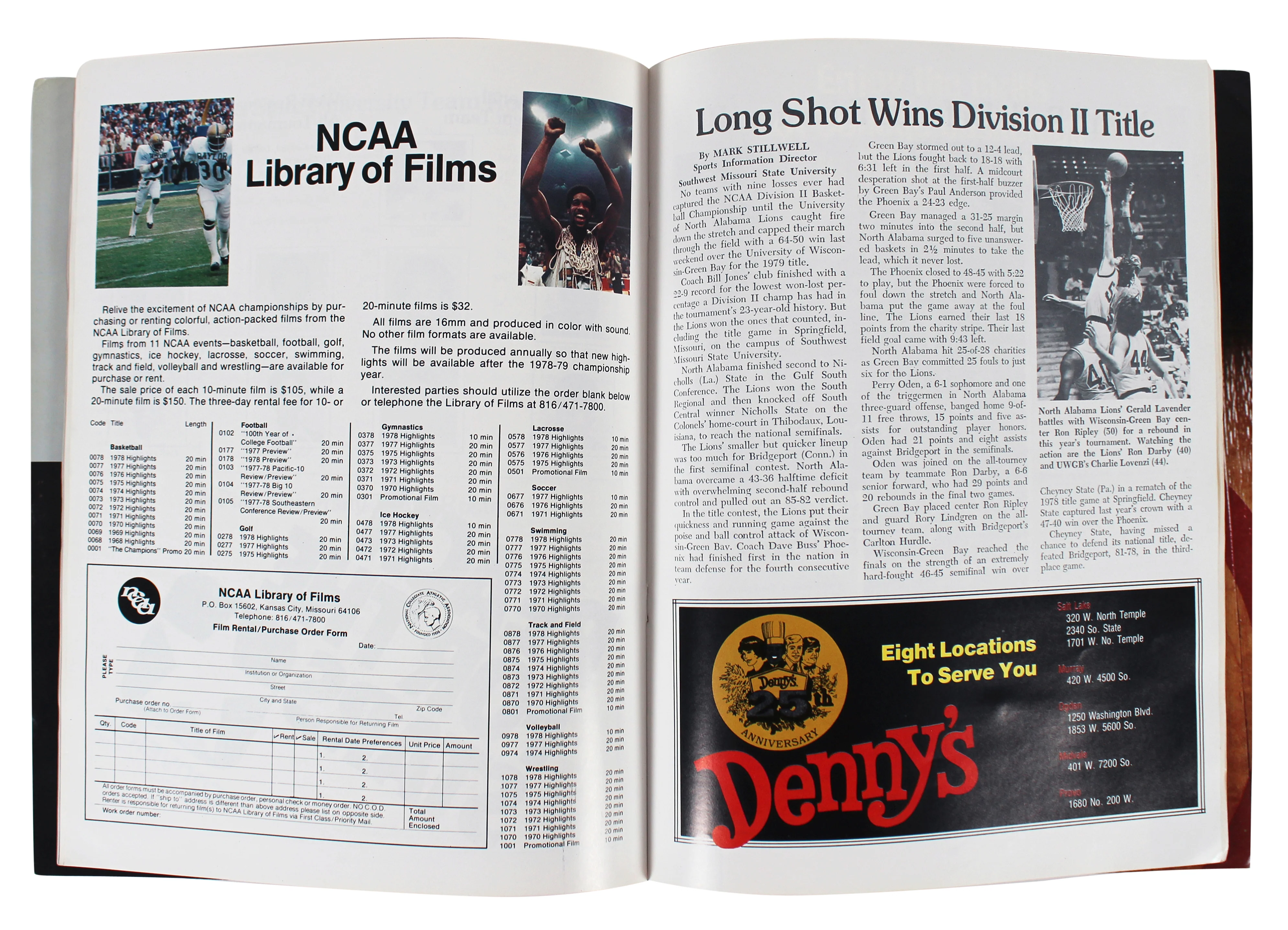 Magic Johnson & Larry Bird Signed 1979 NCAA Tournament Program BAS Wit #W526552 - Image 6