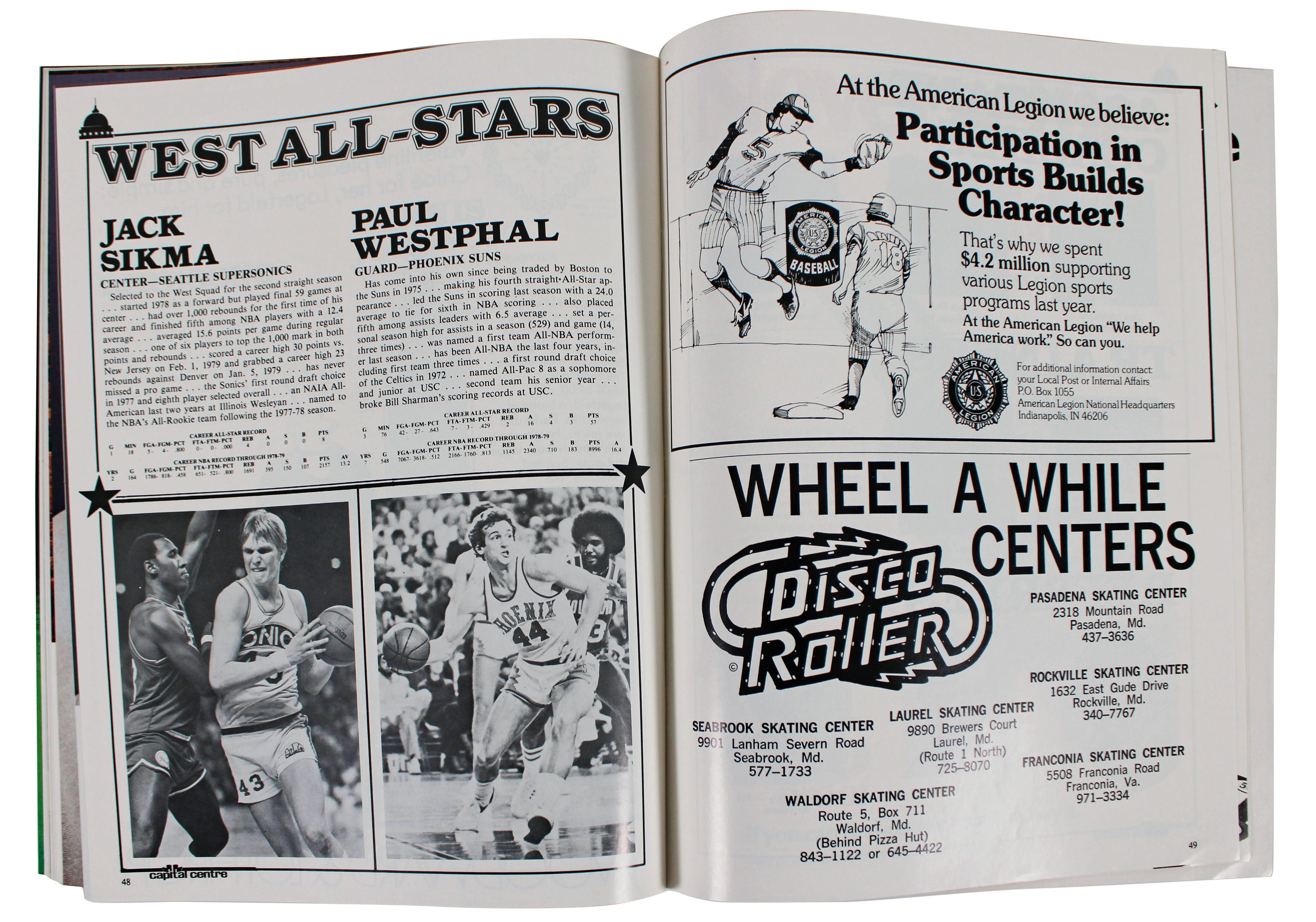 Magic Johnson & Larry Bird Signed 1980 NBA All-Star Game Program BAS #1W867918 - Image 5