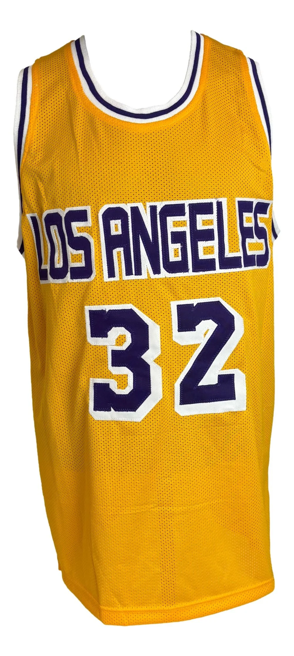 Magic Johnson Los Angeles Signed Yellow Basketball Jersey PSA/DNA - Image 3