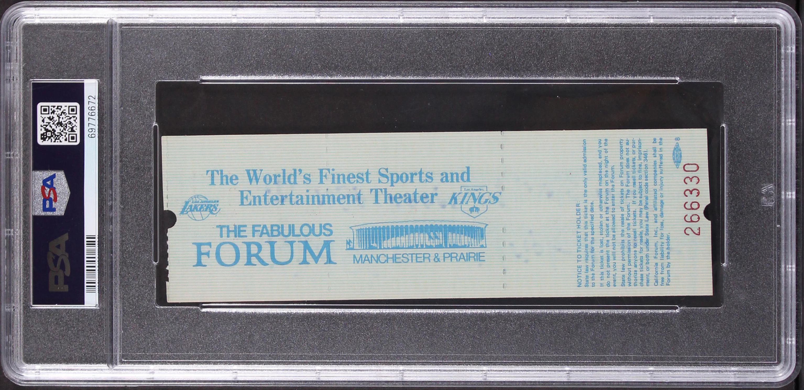 Magic Johnson Signed 1982 Finals Game 6 Full Ticket Graded 8 Auto 10! PSA Slab - Image 3