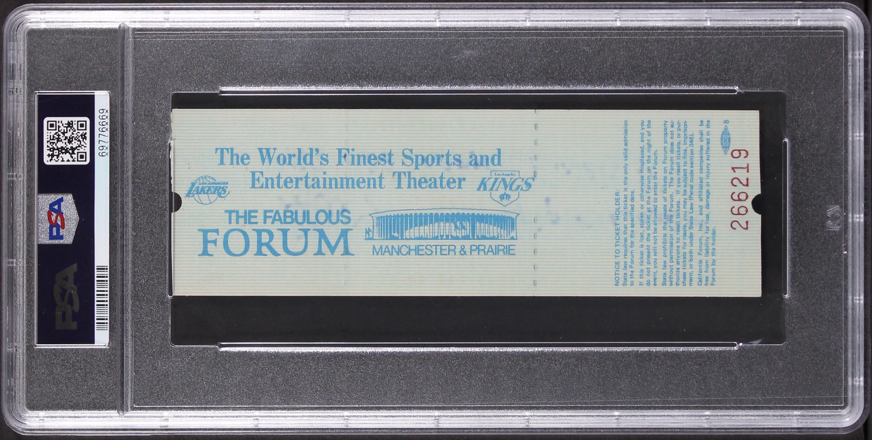 Magic Johnson Signed 1982 Finals Game 6 Full Ticket Stub Auto 10! PSA Slabbed 1 - Image 3
