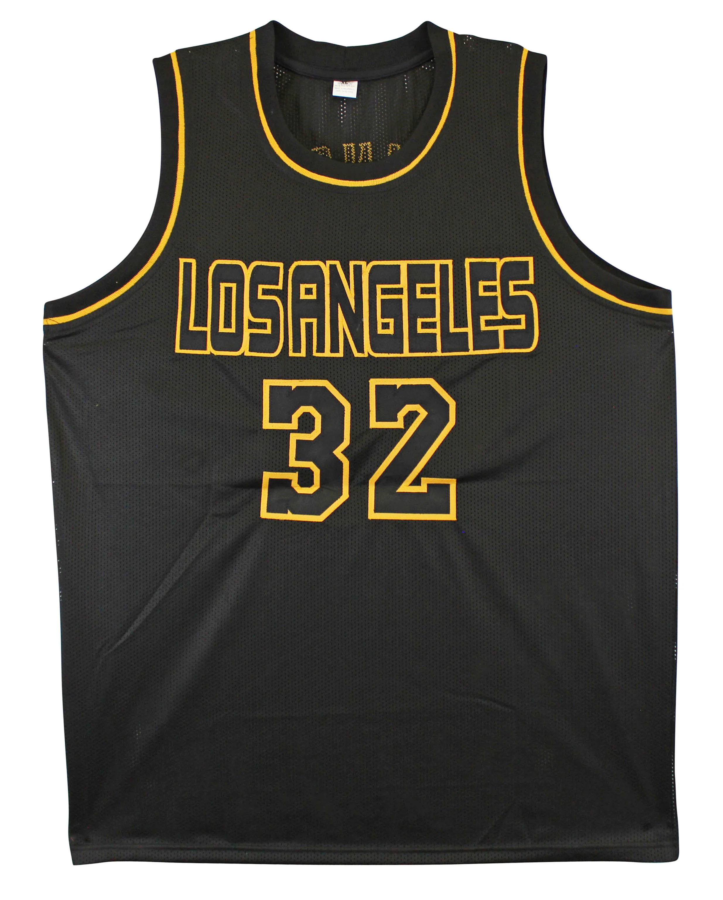 Magic Johnson Signed Black Pro Style Jersey w/ Black Numbers BAS Witnessed - Image 4