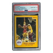 Magic Johnson Signed LA Lakers 1986 Star #10 Trading Card PSA/DNA Gem MT 10 - Image 3