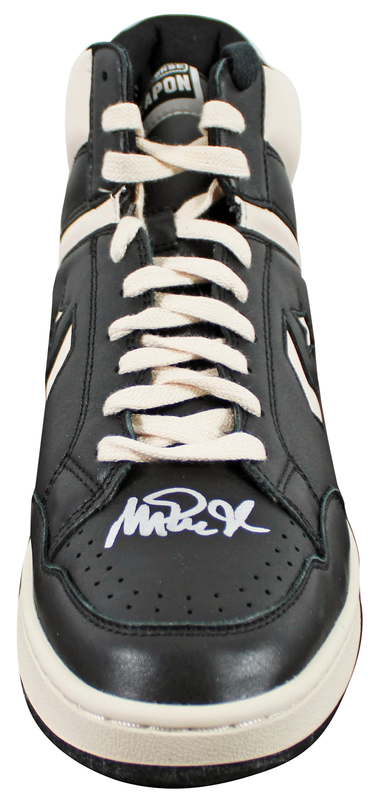 Magic Johnson Signed Left Black & White Converse Weapon Shoe W/ Case BAS Wit 1 - Image 5