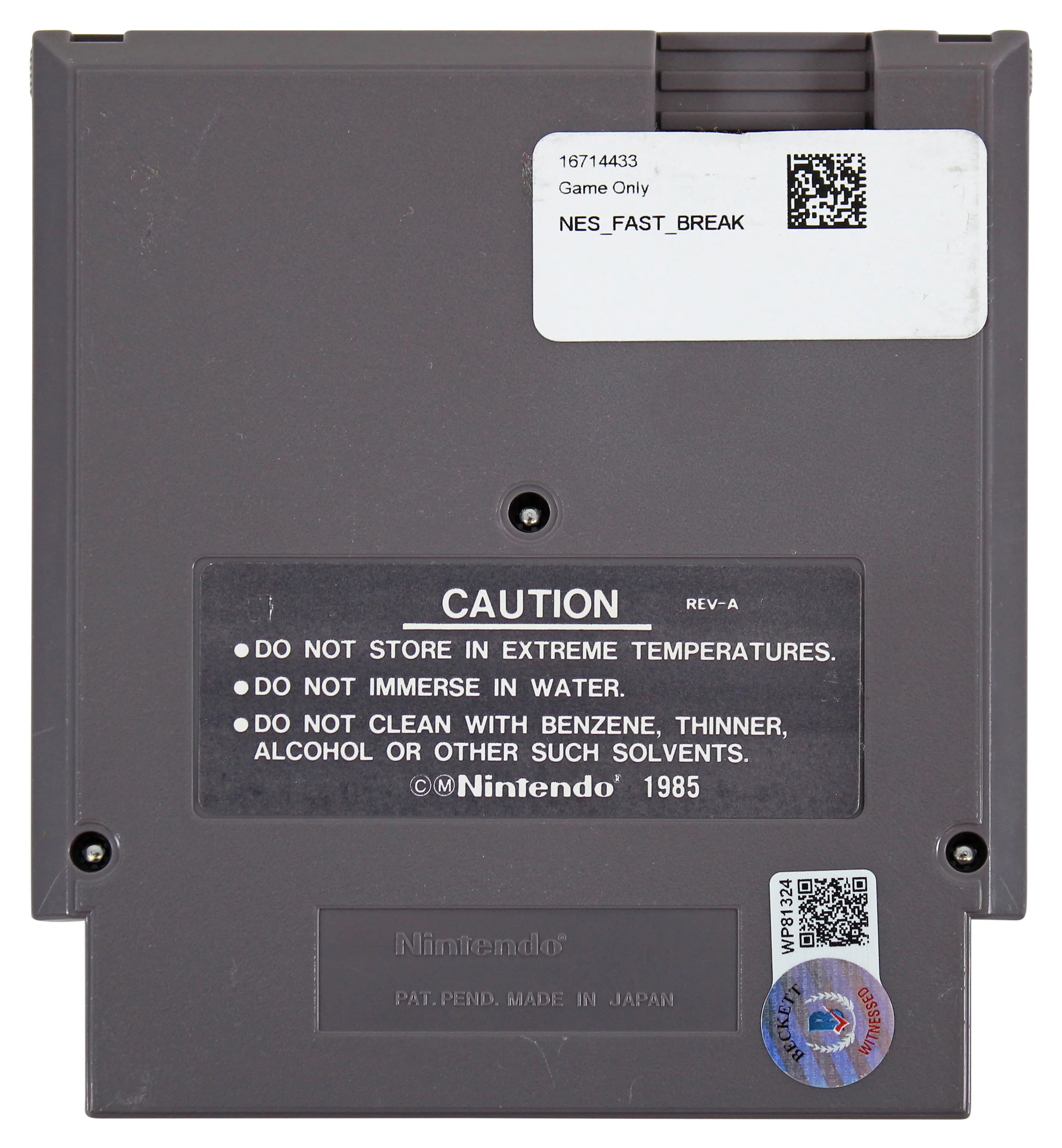 Magic Johnson Signed Nintendo Fast Break Video Game Cartridge BAS Witnessed - Image 4
