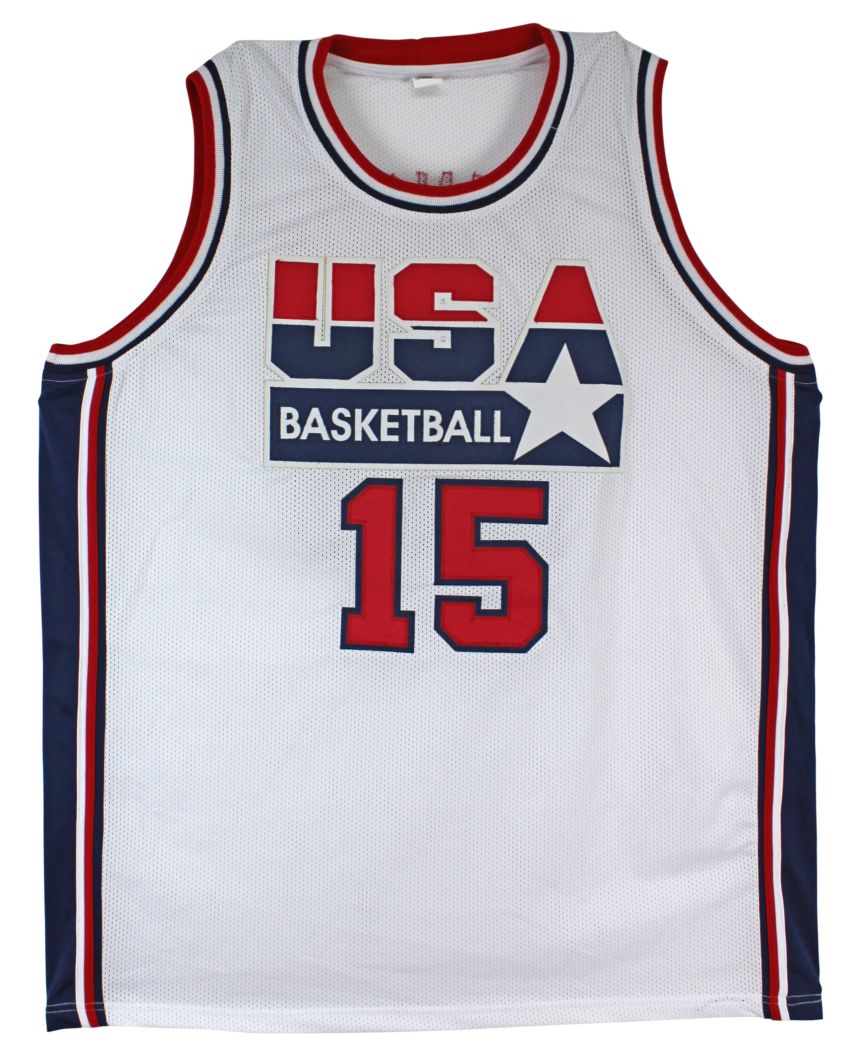 Magic Johnson Team USA Authentic Signed White Jersey Autographed BAS Witnessed - Image 4