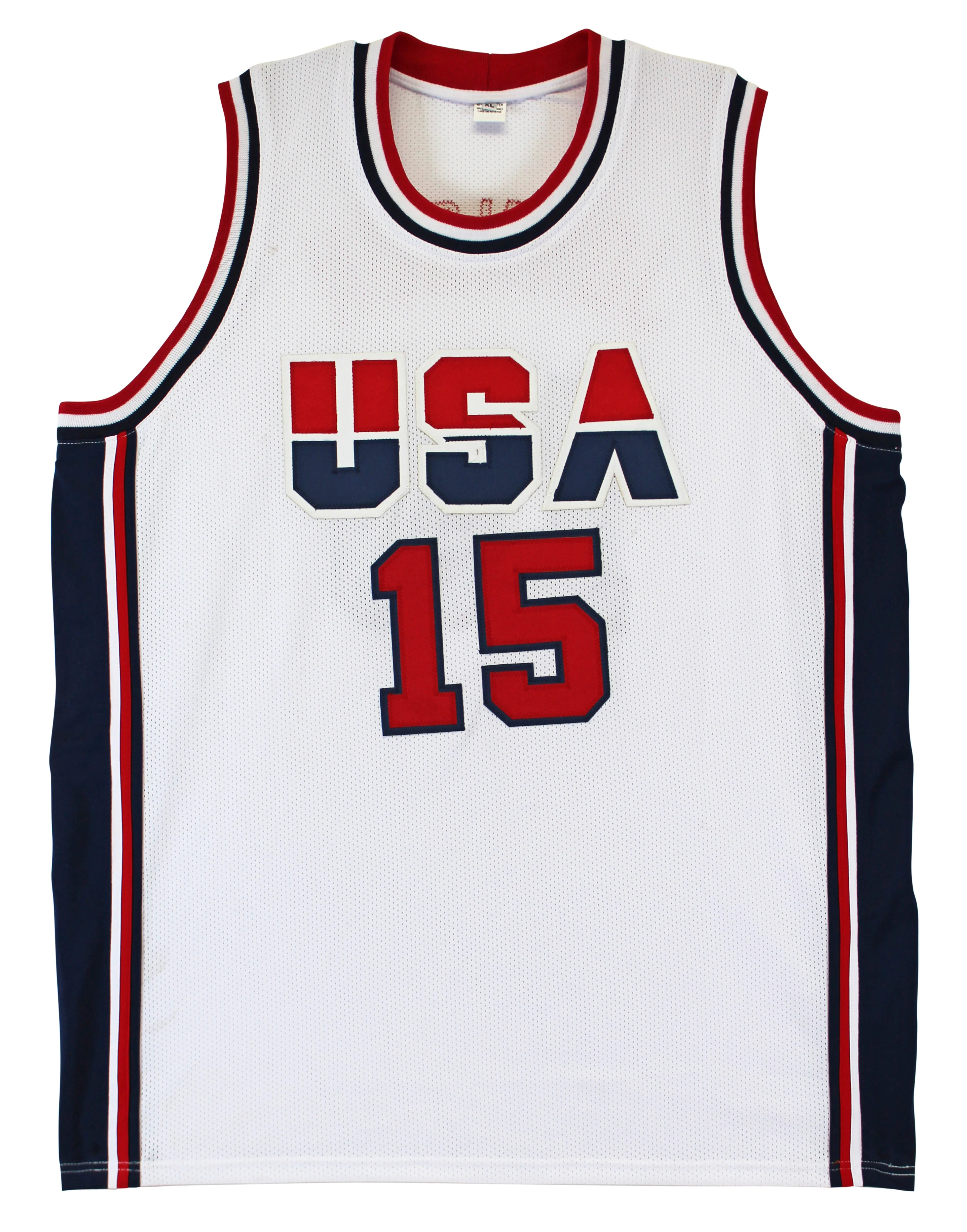 Magic Johnson Team USA Authentic Signed White Jersey Autographed BAS Witnessed - Image 5