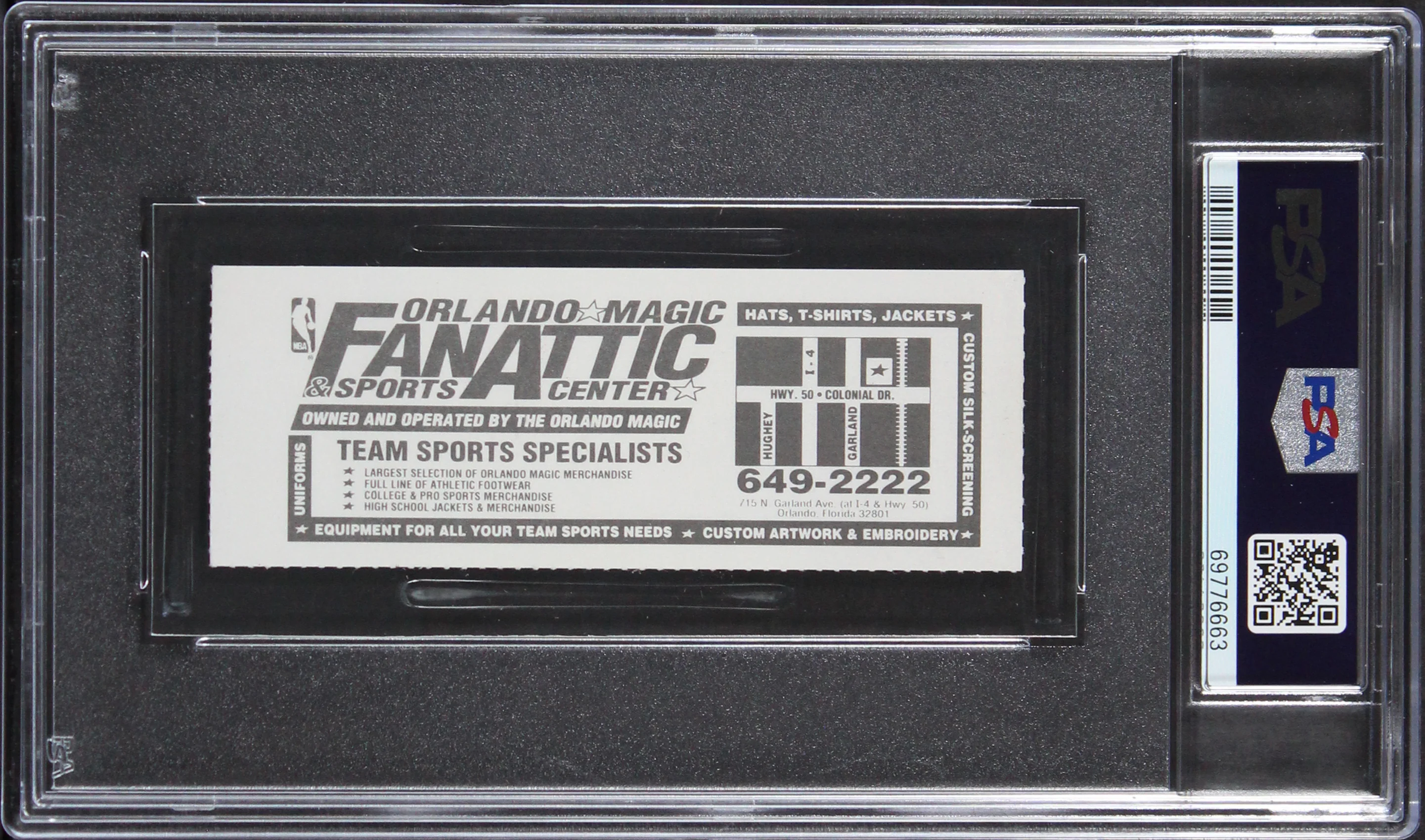 Magic Shaquille O'Neal "NBA Debut" Signed 1992 Ticket Stub Auto 10! PSA Slabbed - Image 3