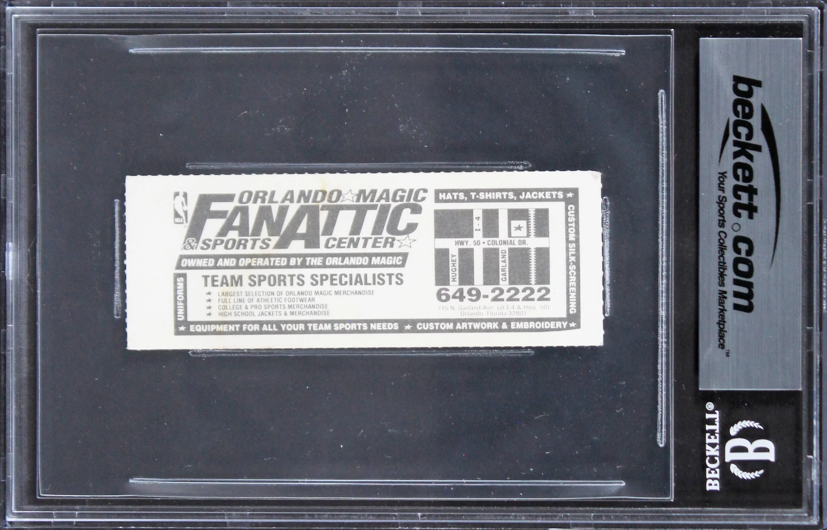 Magic Shaquille O'Neal Signed 1993 Ticket Stub Auto Graded 10! BAS Slabbed - Image 3
