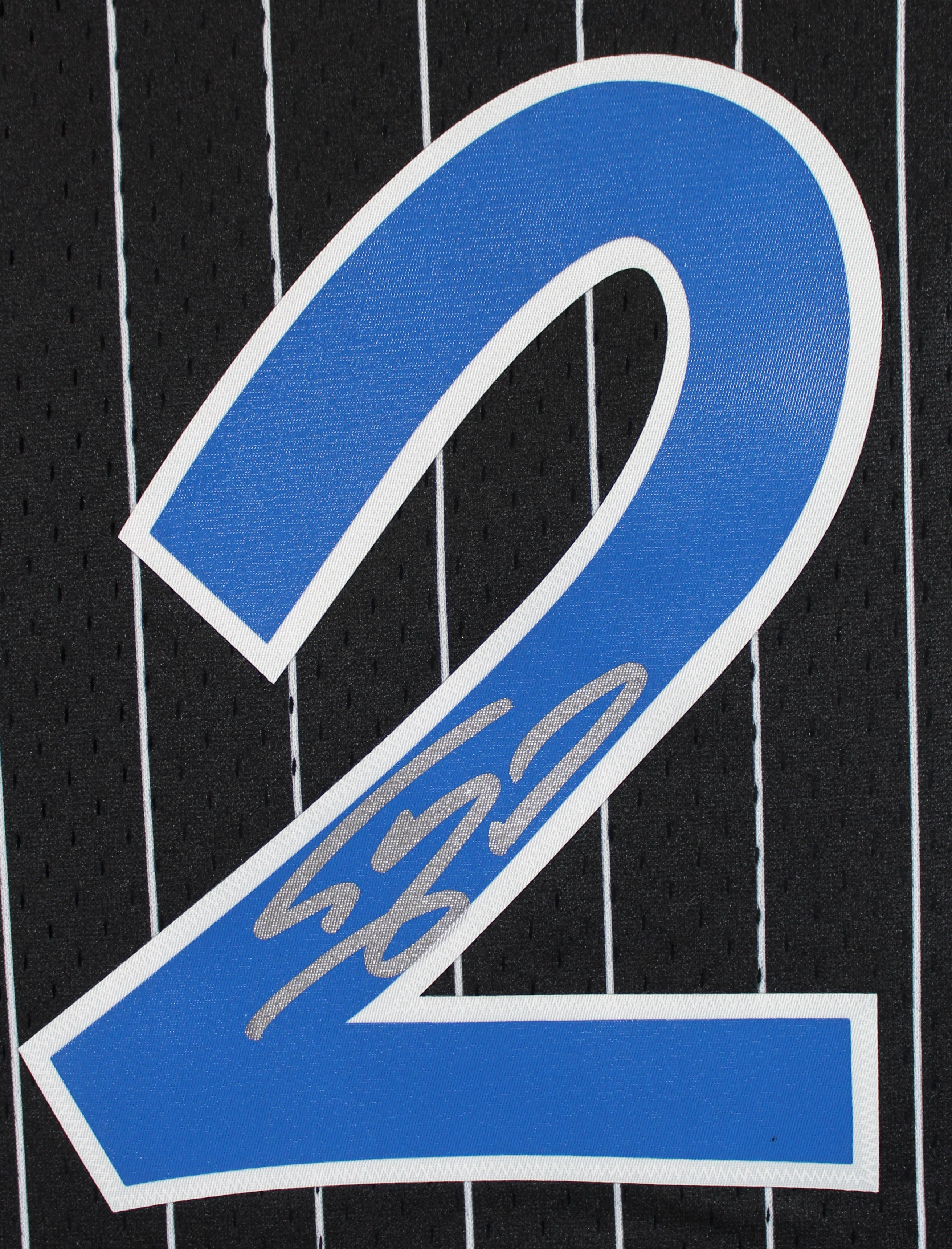 Magic Shaquille O'Neal Signed Black M&N 1994-95 HWC Swingman Jersey BAS Witness - Image 3
