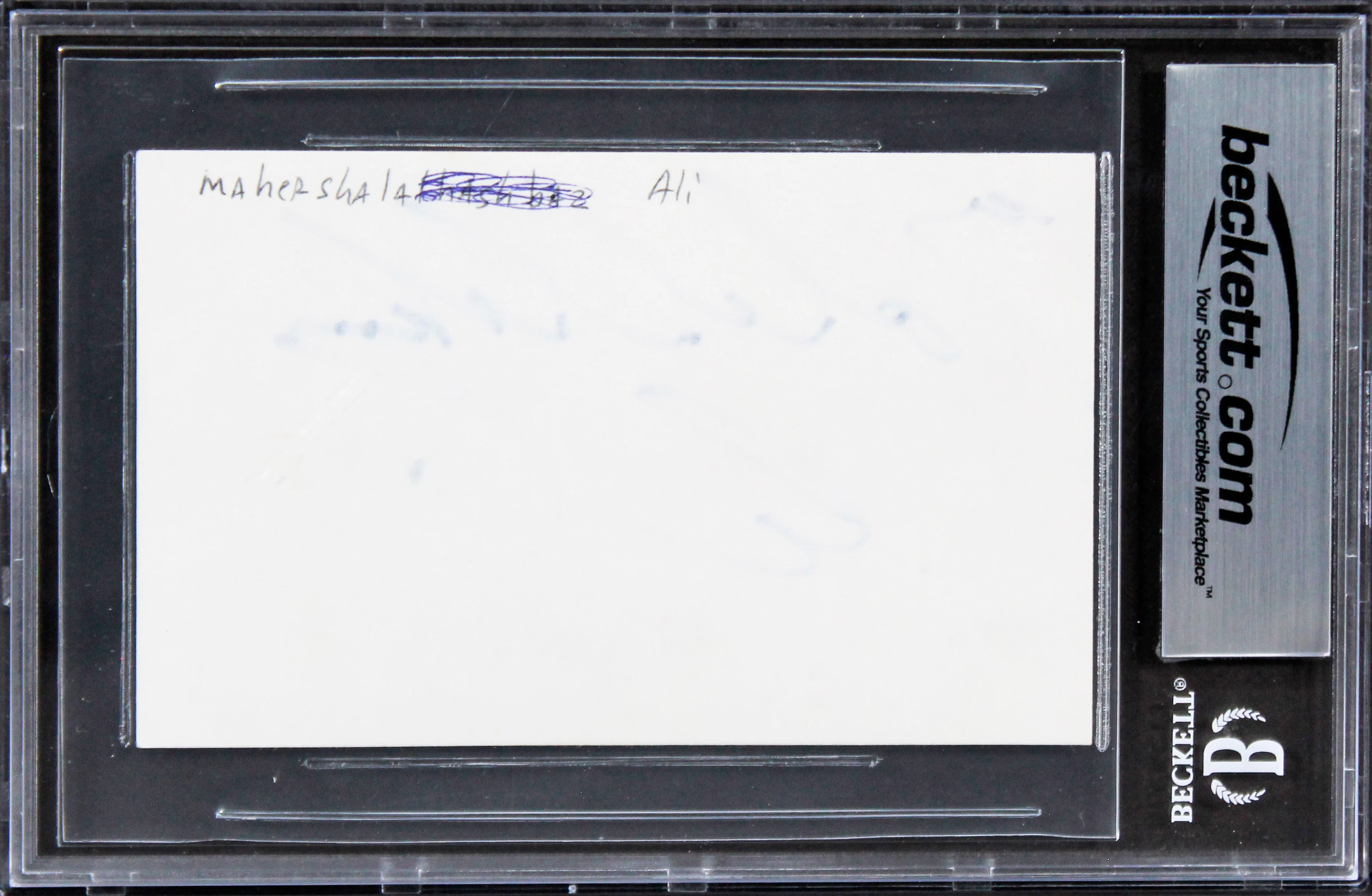 Mahershala Ali The Hunger Games Authentic Signed 3x5 Index Card BAS Slabbed - Image 3