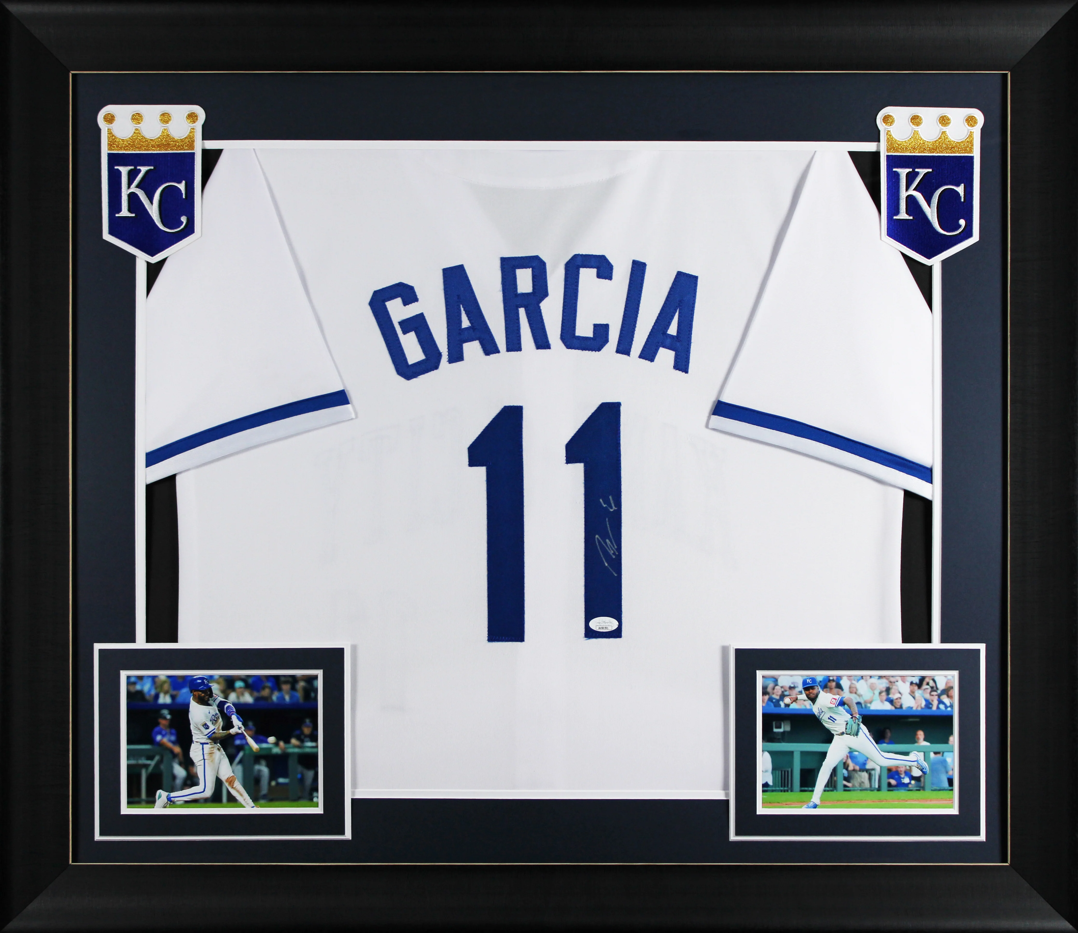 Maikel Garcia Authentic Signed White Pro Style Framed Jersey Autographed JSA - Image 2