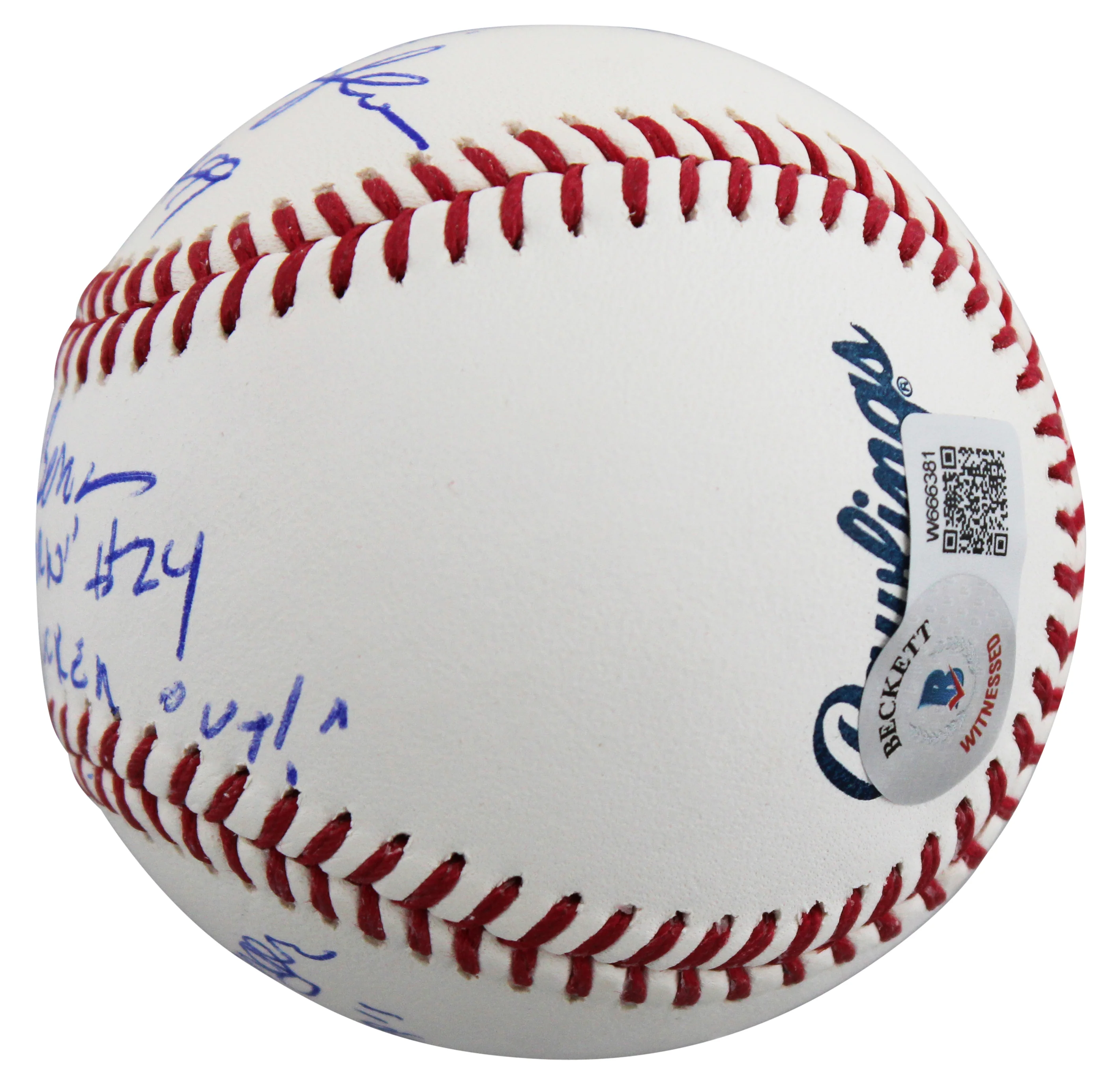Major League (3) Sheen, Berenger & Bernsen w/ Insc Signed Oml Baseball BAS Wit 2 - Image 7