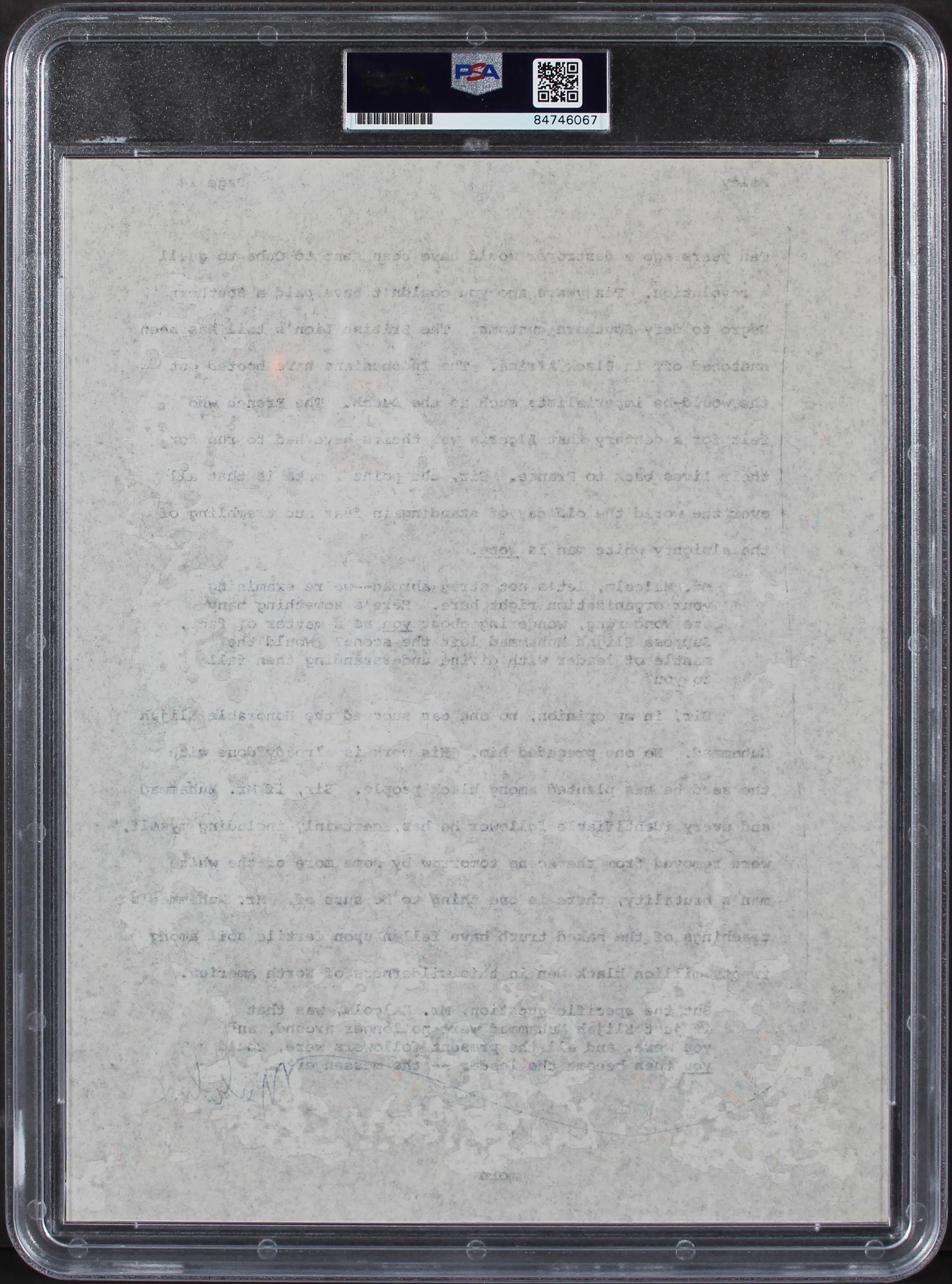 Malcolm X Authentic Signed 8.5x11 Document PSA/DNA Slabbed - Image 3