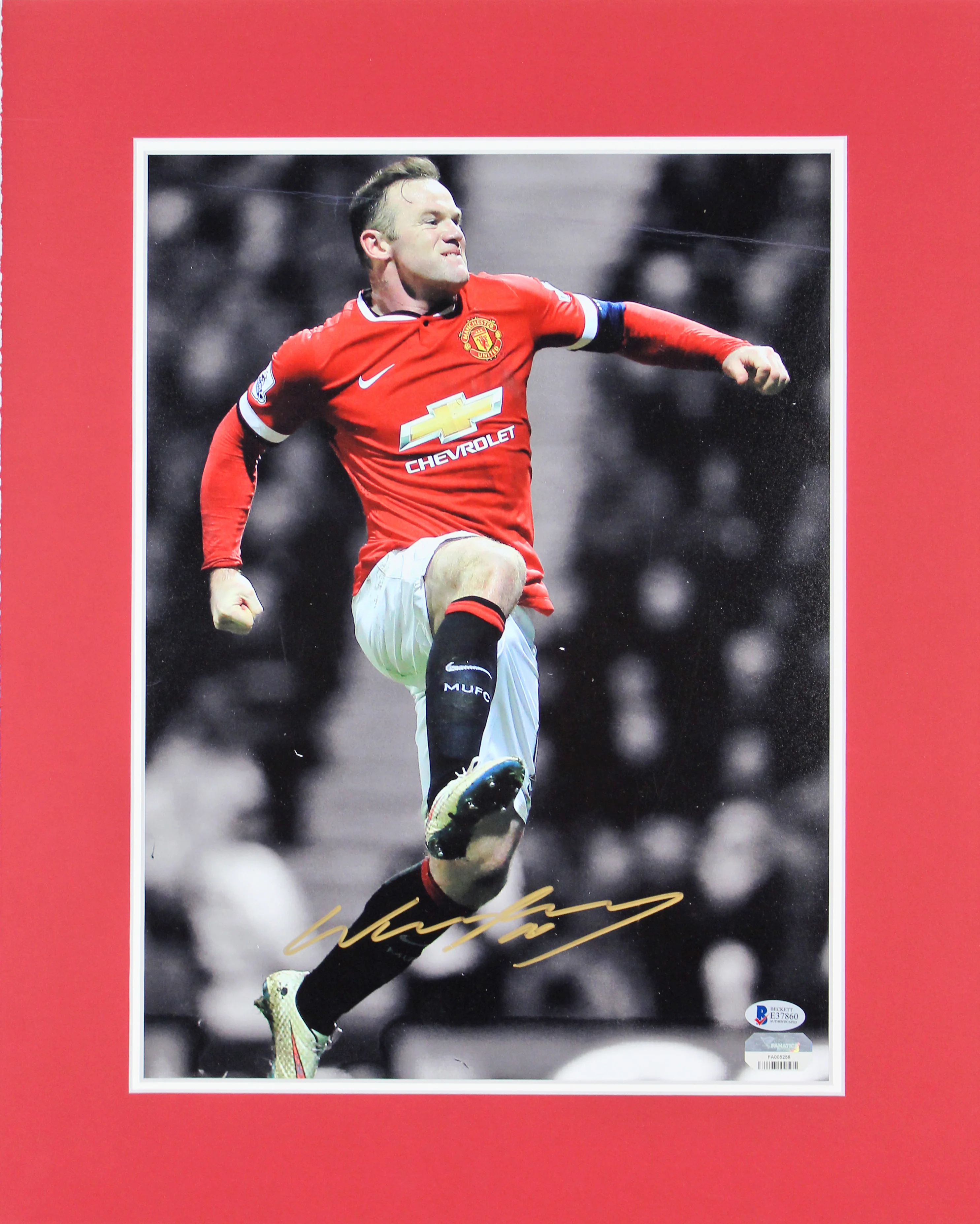 Manchester United Wayne Rooney Authentic Signed 11x14 Matted Photo BAS #E37860 - Image 2