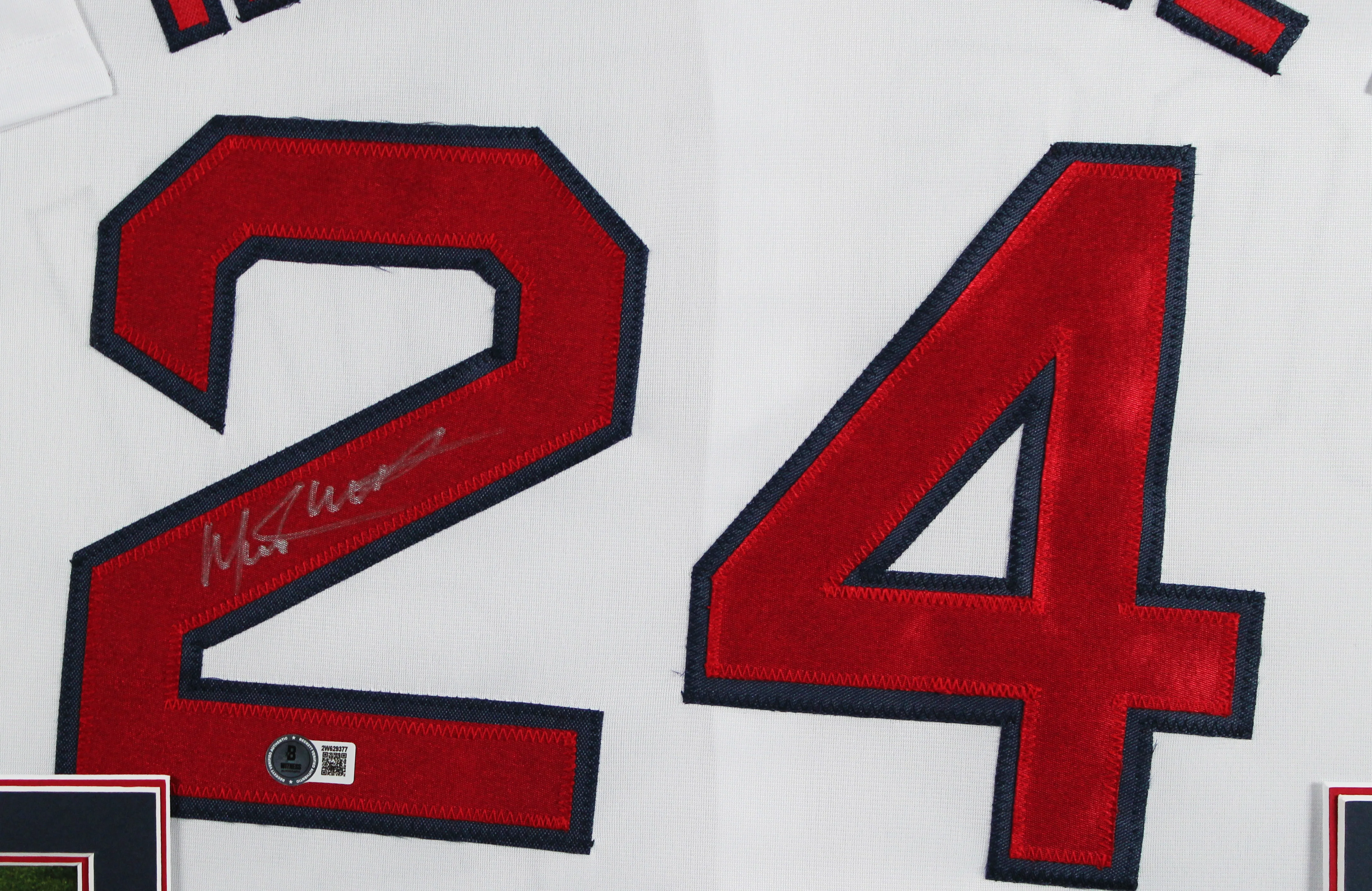 Manny Ramirez Signed White Pro Style Framed Jersey BAS Witnessed #2W629377 - Image 3