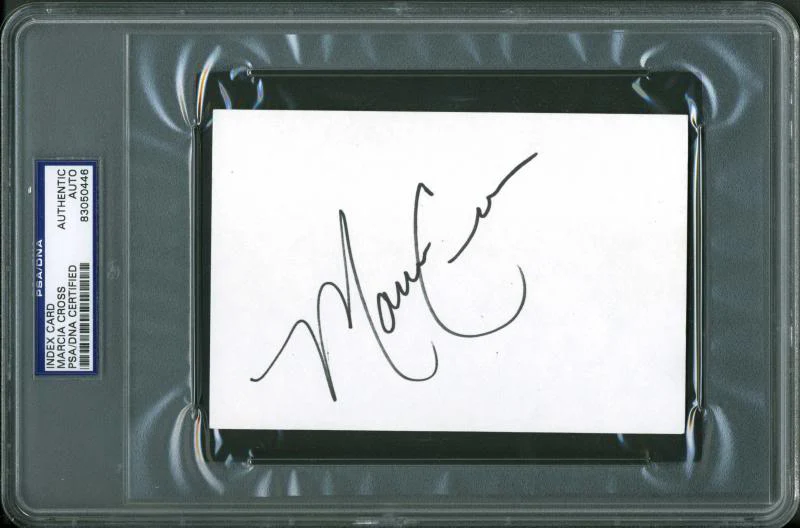 Marcia Cross Authentic Signed 4X6 Index Card Autographed PSA/DNA Slabbed 1