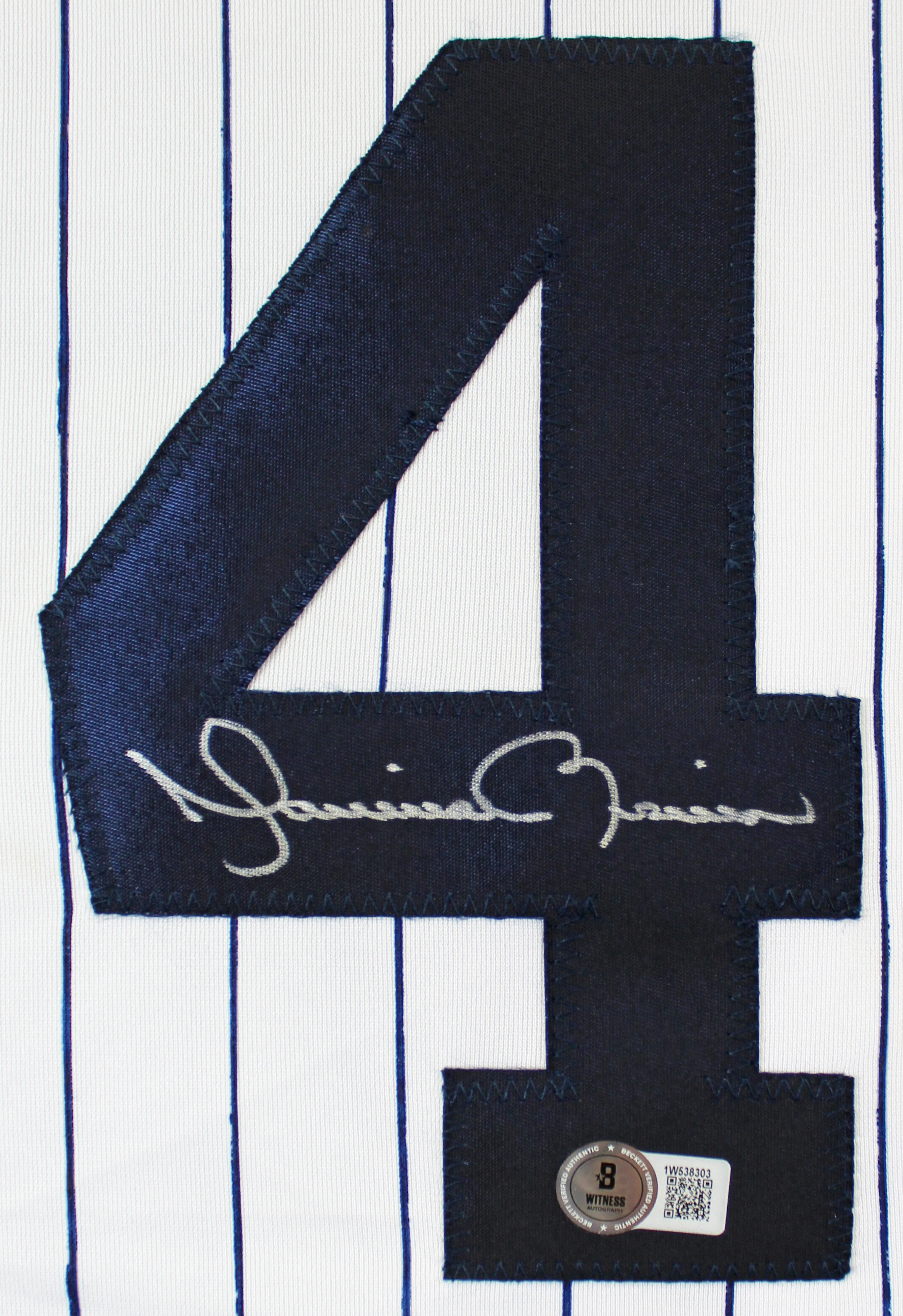 Mariano Rivera Authentic Signed White Pinstripe Pro Style Jersey BAS Witnessed - Image 3