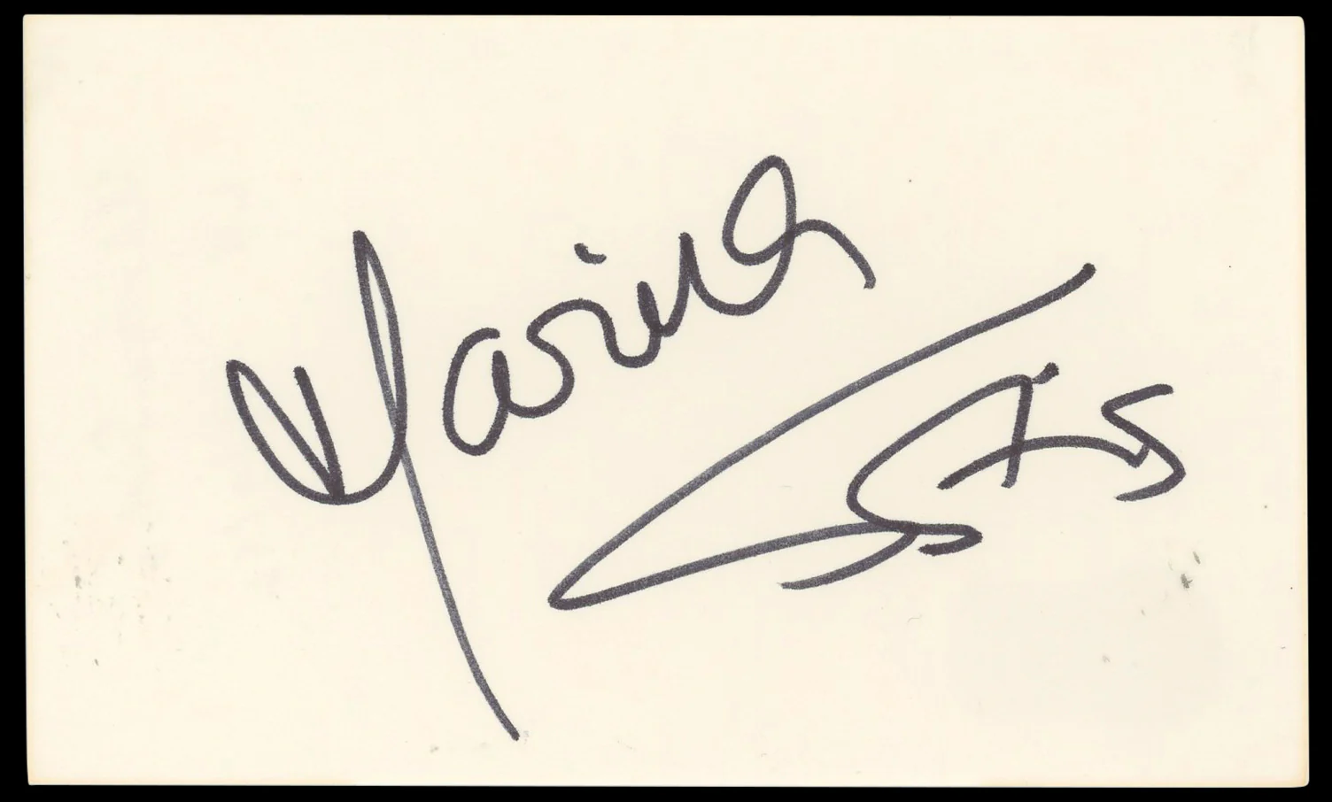 Marina Sirtis Star Trek: The Next Generation Signed 3x5 Index Card BAS #BN33277 - Image 2