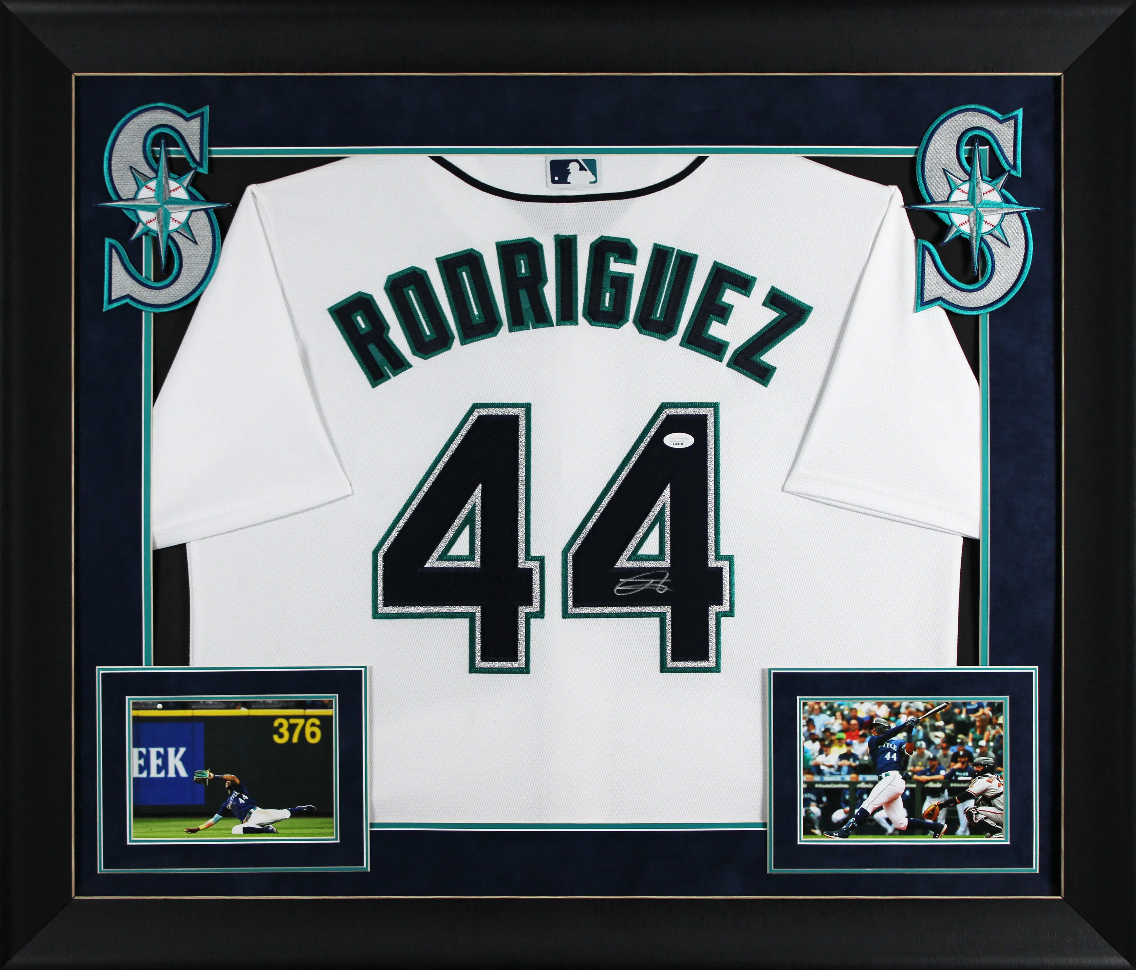 Mariners Julio Rodriguez Authentic Signed White Nike Framed Jersey JSA - Image 2