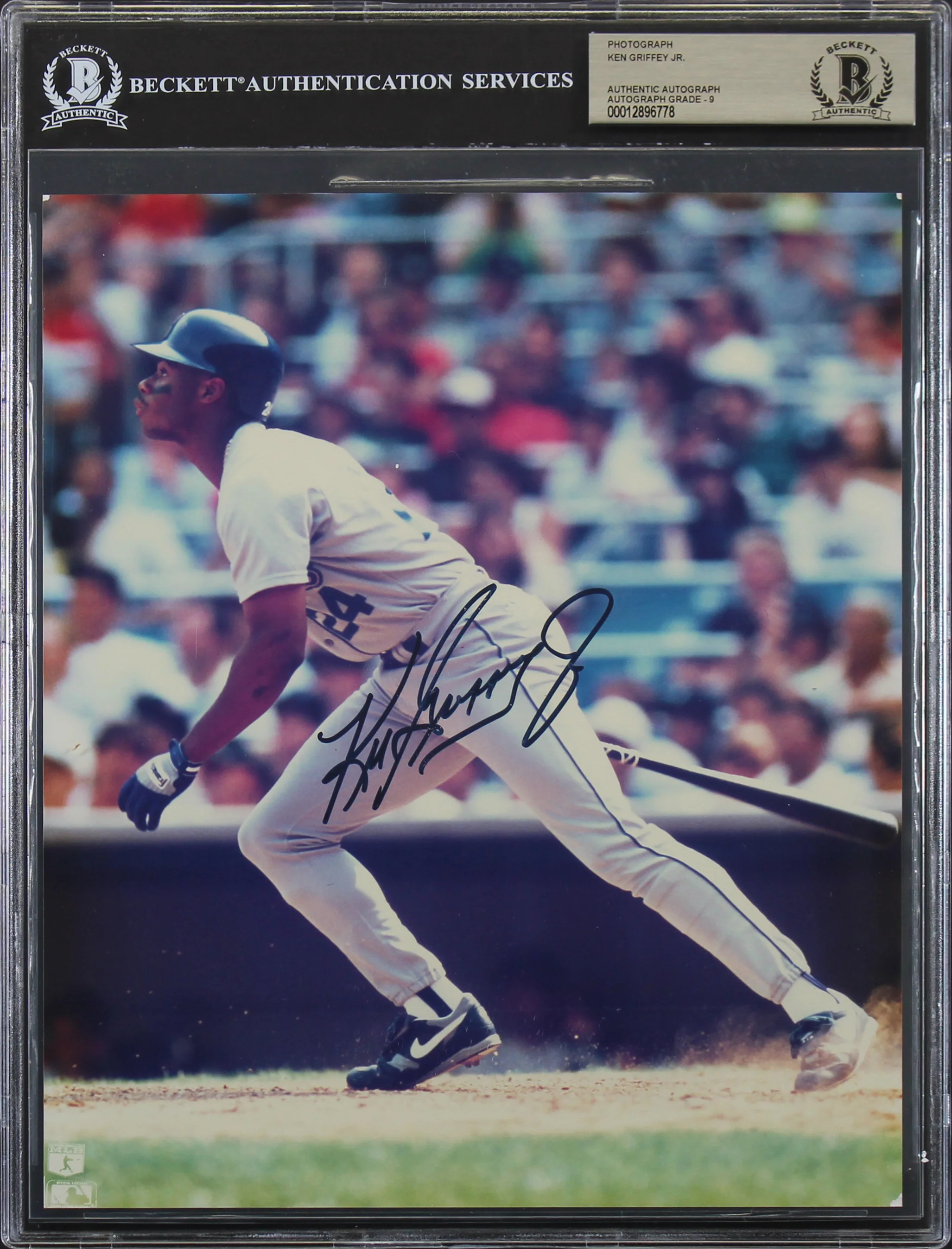 Mariners Ken Griffey Jr. Authentic Signed 8x10 Photo Auto Graded 9! BAS Slabbed - Image 2