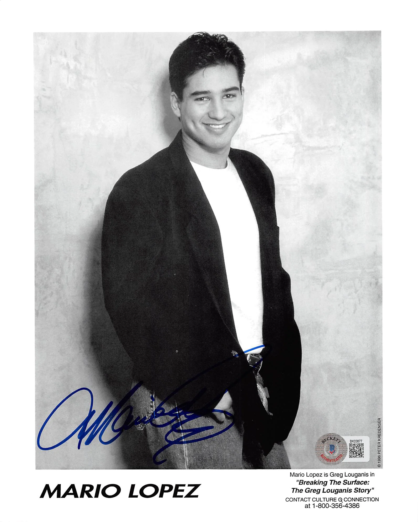 Mario Lopez Breaking the Surface Authentic Signed 8x10 Photo BAS #BK03877 - Image 2