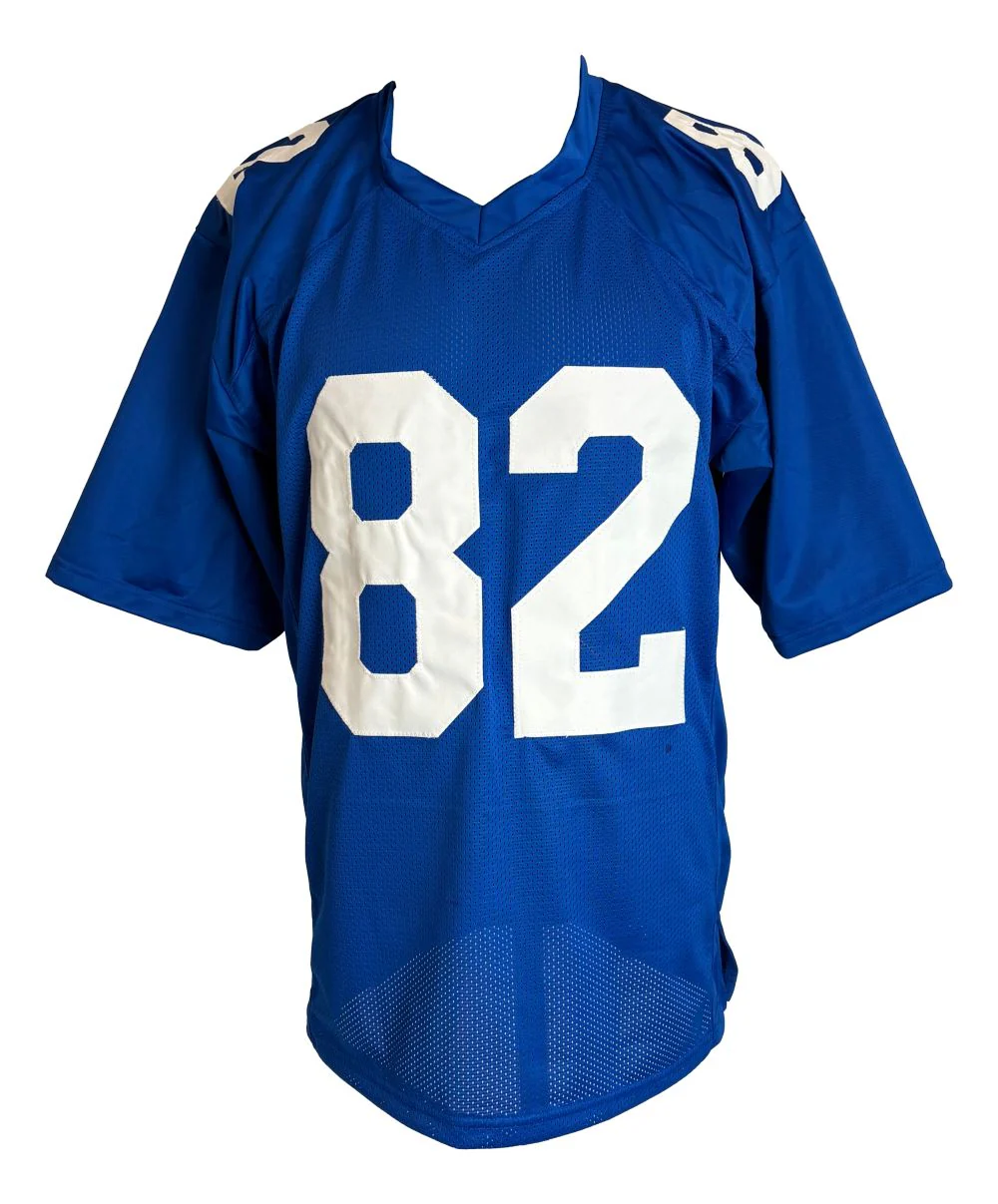 Mario Manningham New York Signed Blue Football Jersey Sports Integrity - Image 3