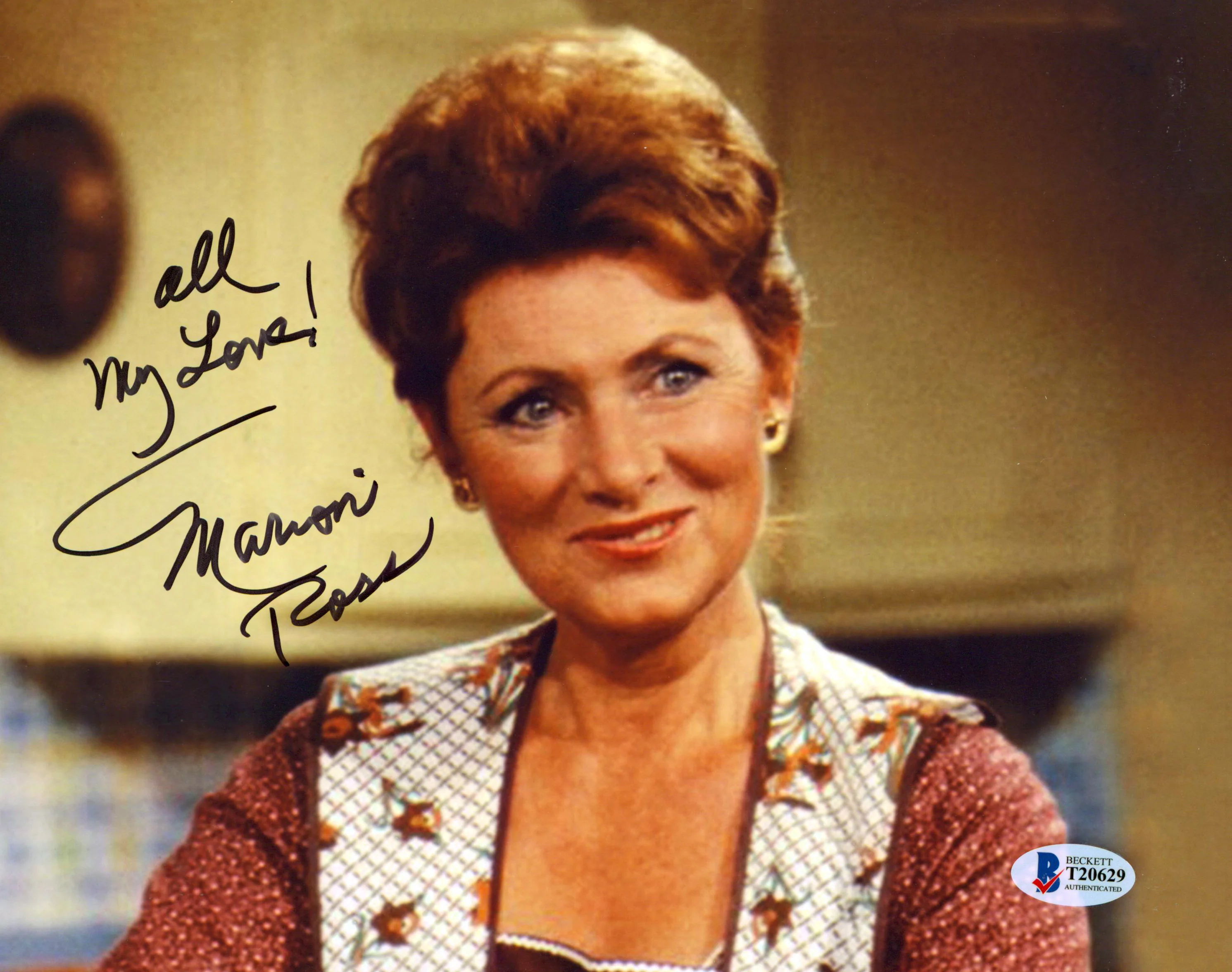 Marion Ross Happy Days "All My Love!" Authentic Signed 8x10 Photo BAS #T20629 - Image 2