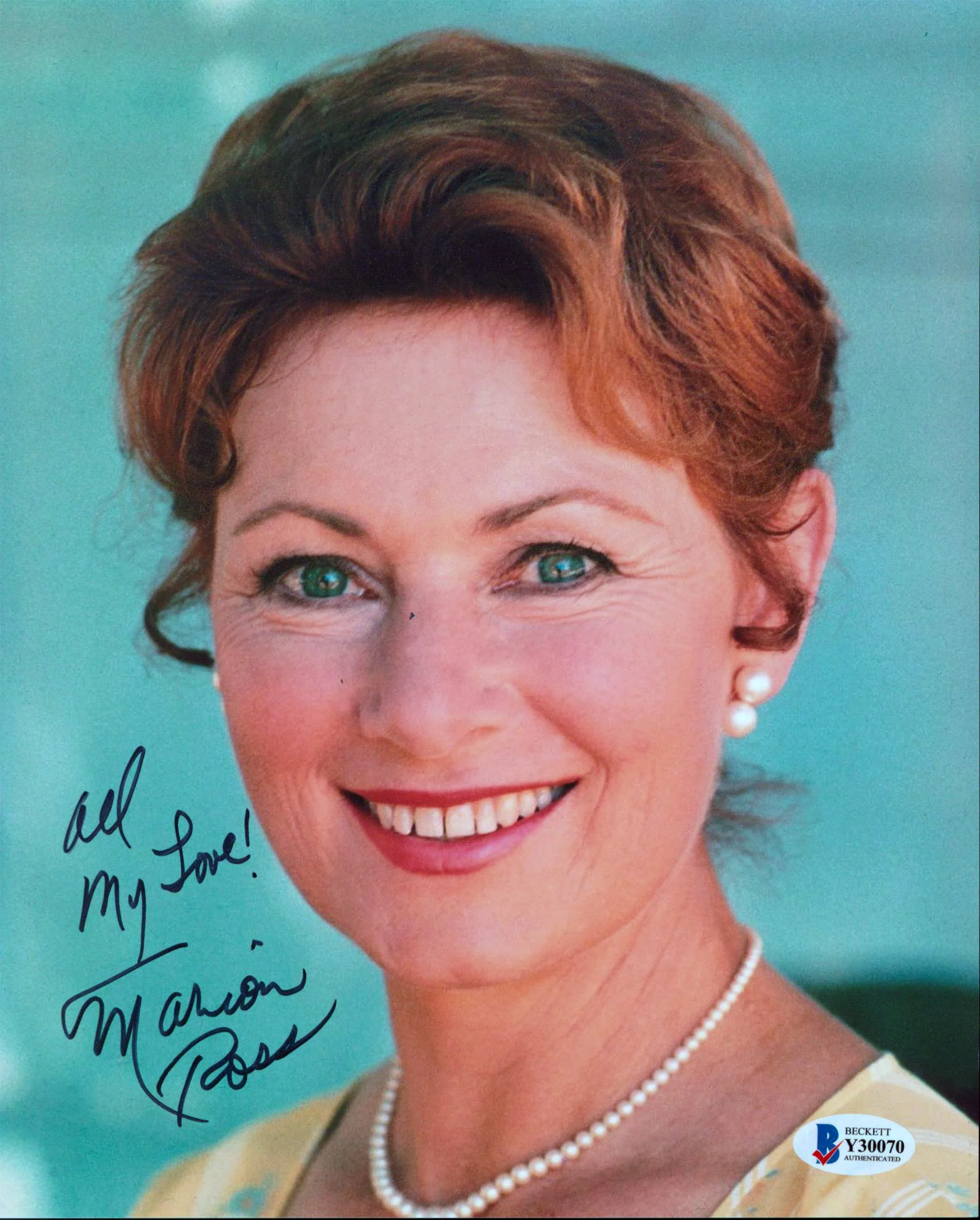 Marion Ross Happy Days "All My Love" Authentic Signed 8x10 Photo BAS #Y30070 - Image 2