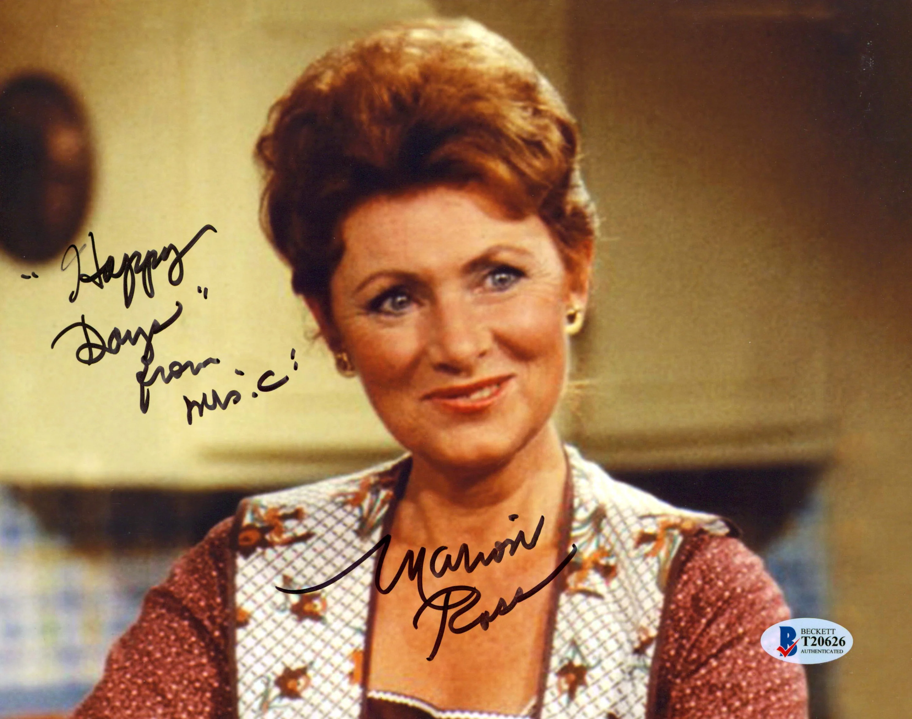 Marion Ross Happy Days "Happy Days From Mrs. C." Signed 8x10 Photo BAS #T20626 - Image 2