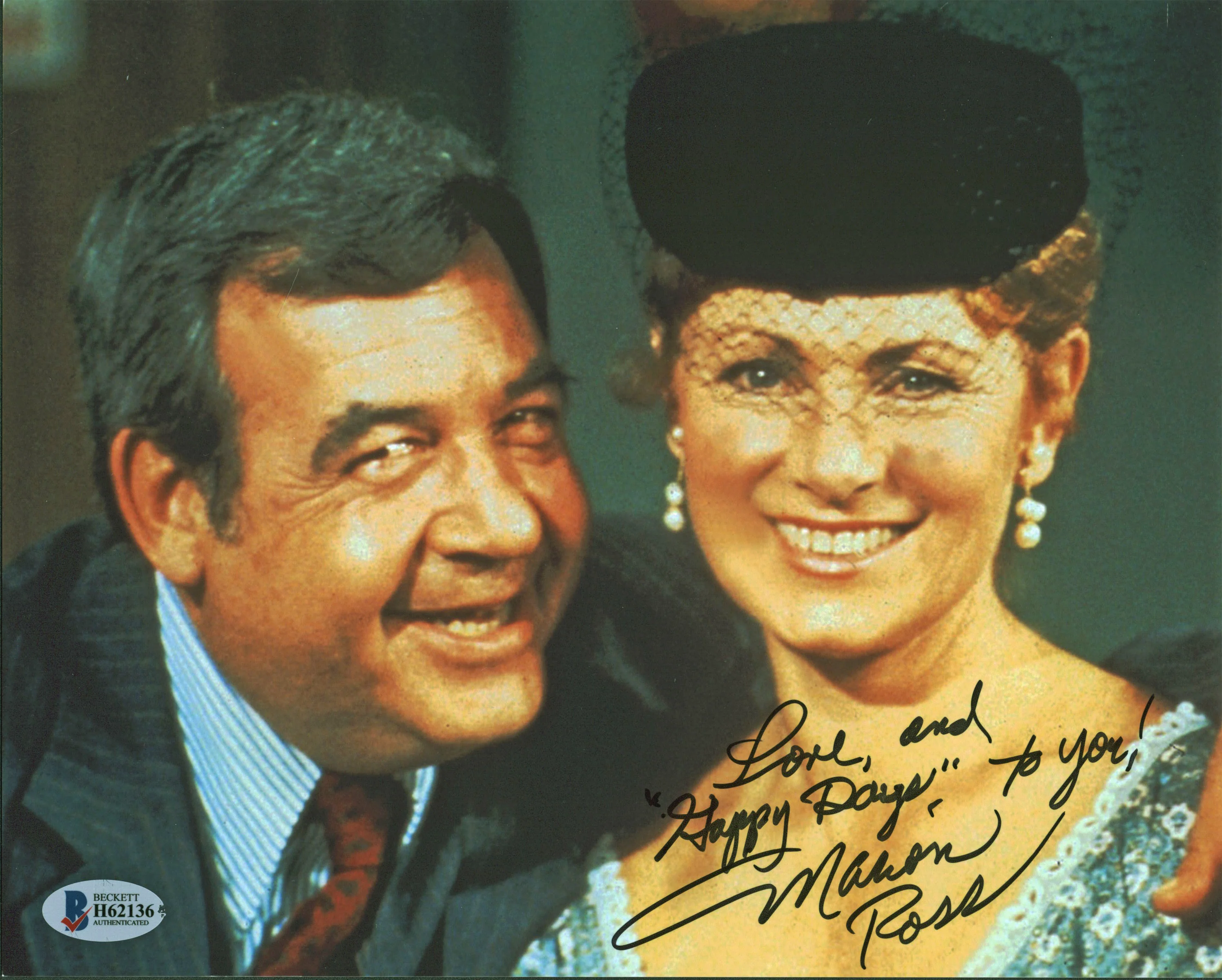Marion Ross Happy Days "Love and Happy Days" Signed 8x10 Photo BAS #H62136 - Image 2